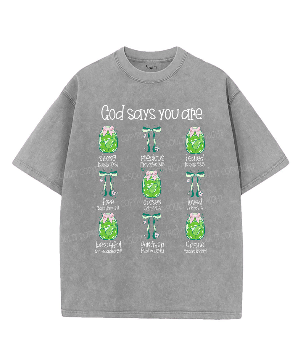 God Says You Are Unisex Washed Christian T-shirt Style001 Hoodie, Sweatshirt | CiraTrend.com (Image 3)