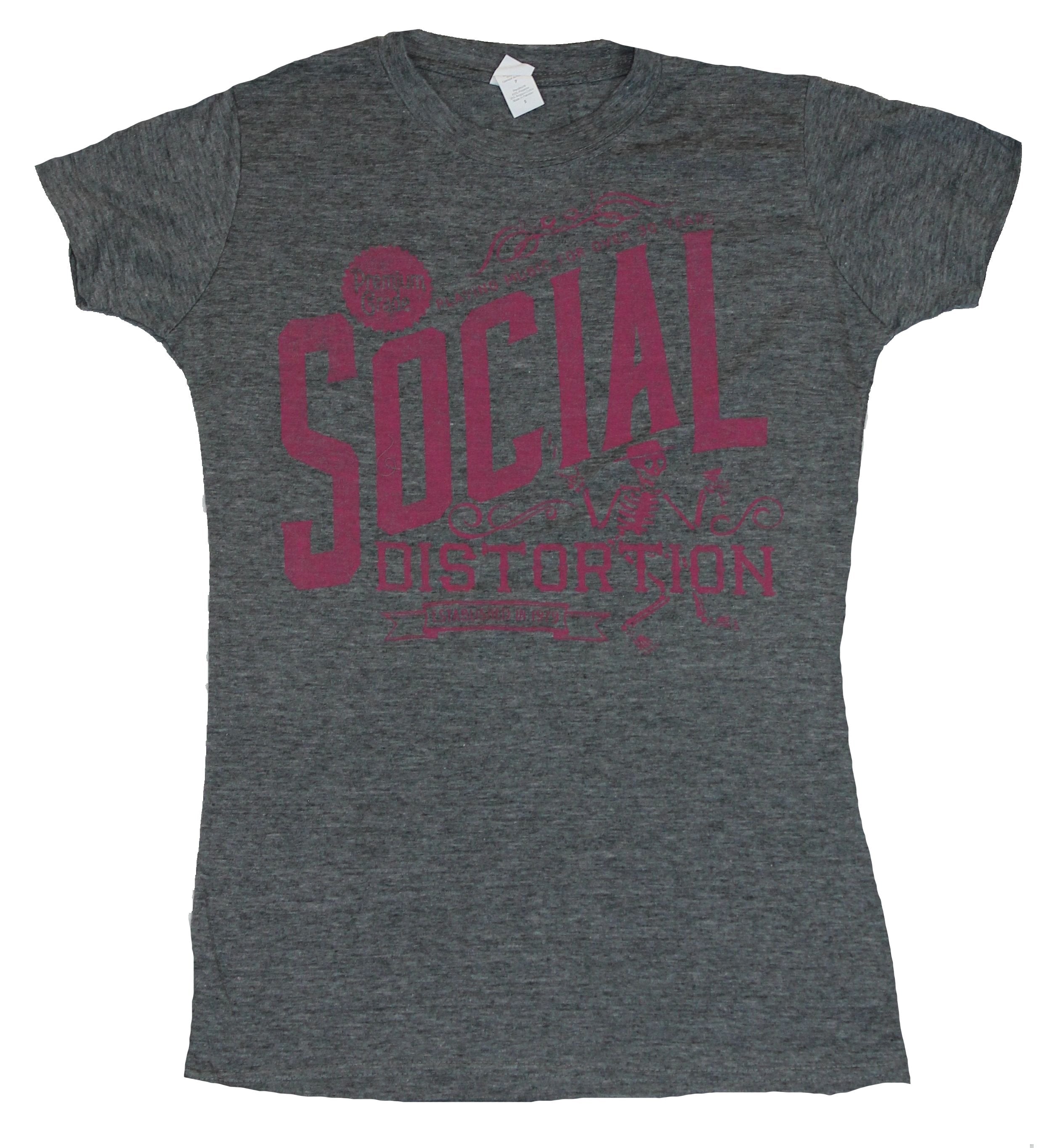 Social Distortion Girls Juniors T-Shirt - Premium Grape Word Logo Image Hoodie, Sweatshirt | CiraTrend.com