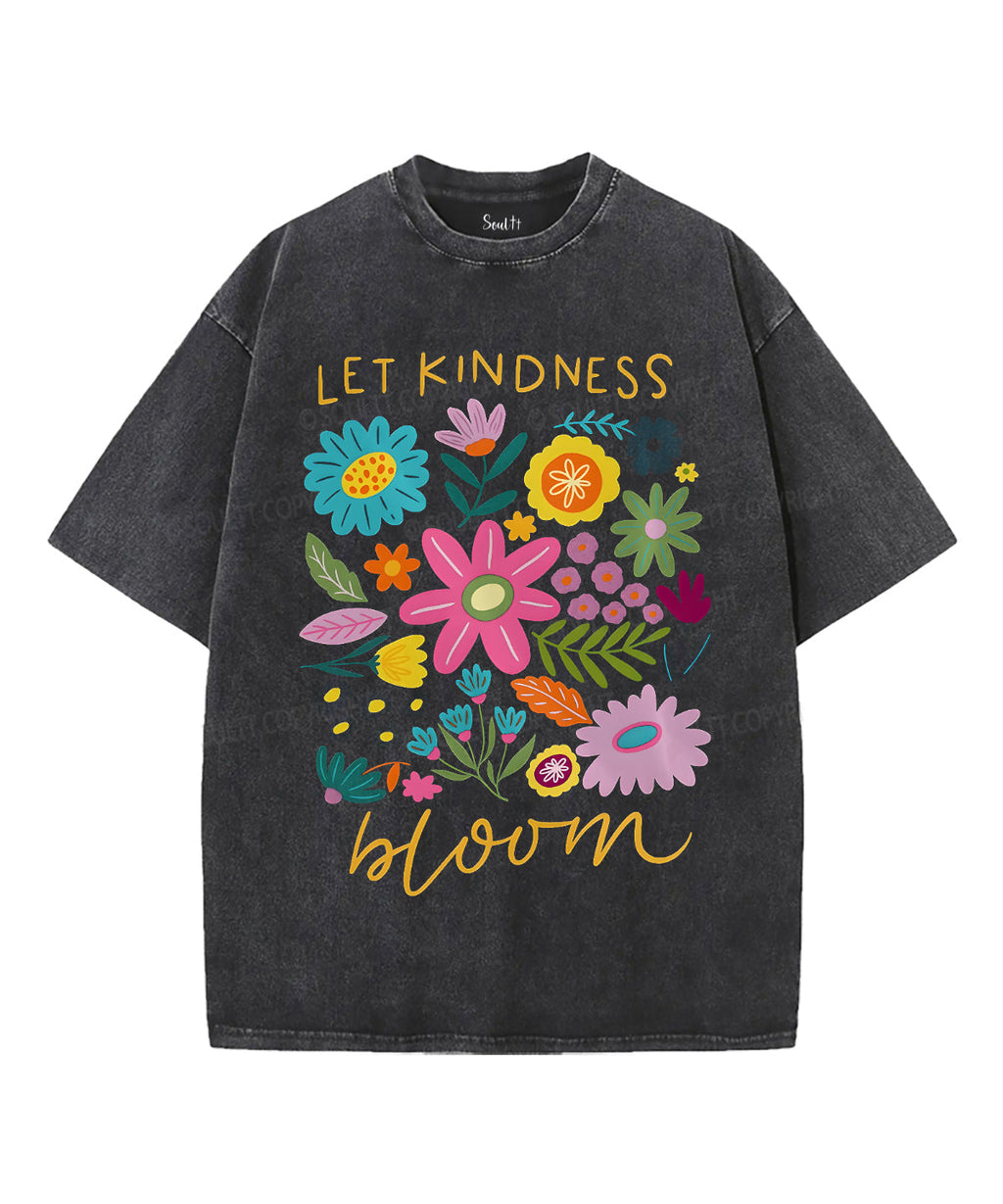 Let Kindness Bloom Unisex Washed Christian T-shirt Hoodie, Sweatshirt | CiraTrend.com (Image 2)