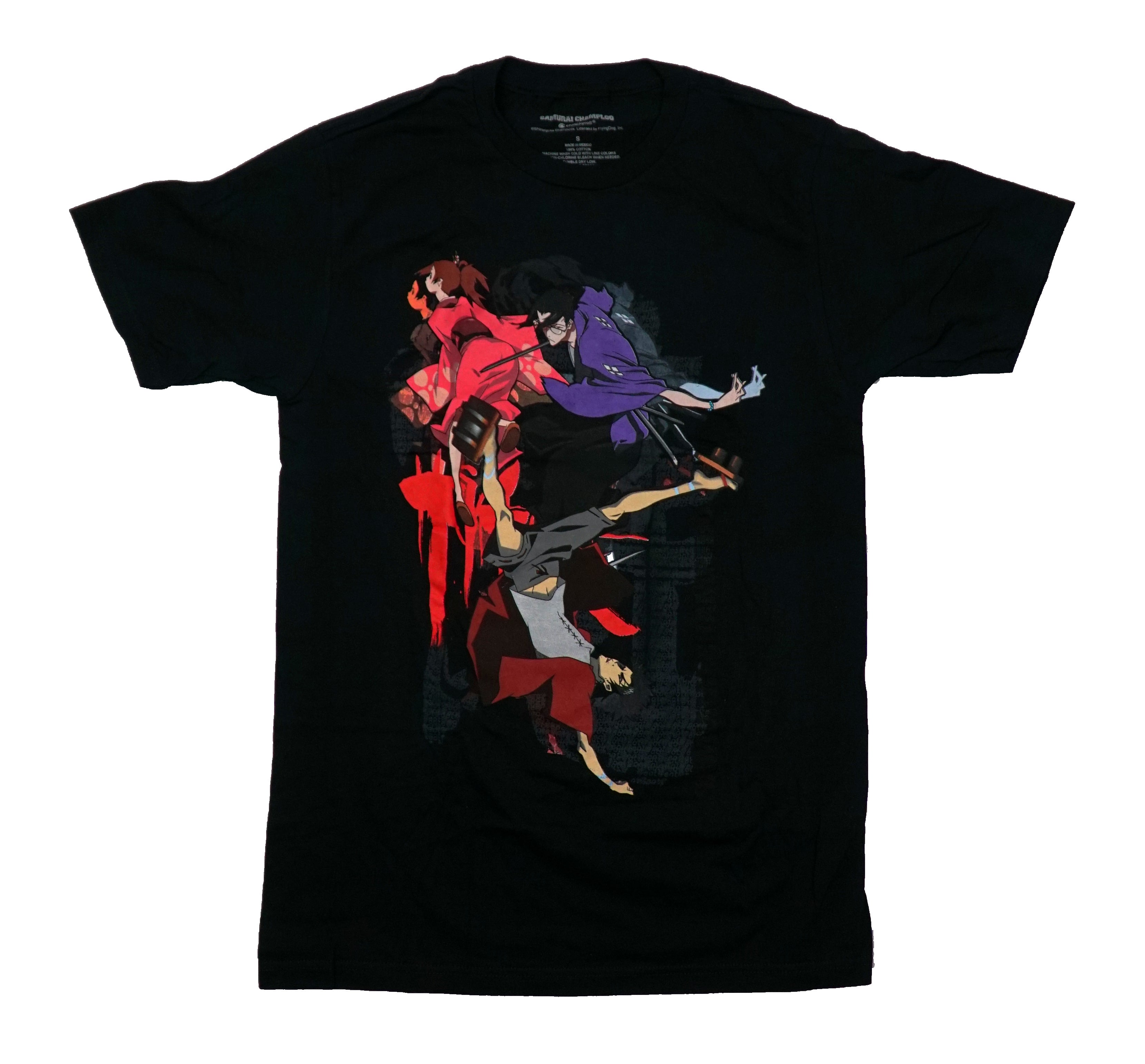 Samurai Champloo Mens T-Shirt - 3 Fighters Above Upside Down Fighter Hoodie, Sweatshirt | CiraTrend.com