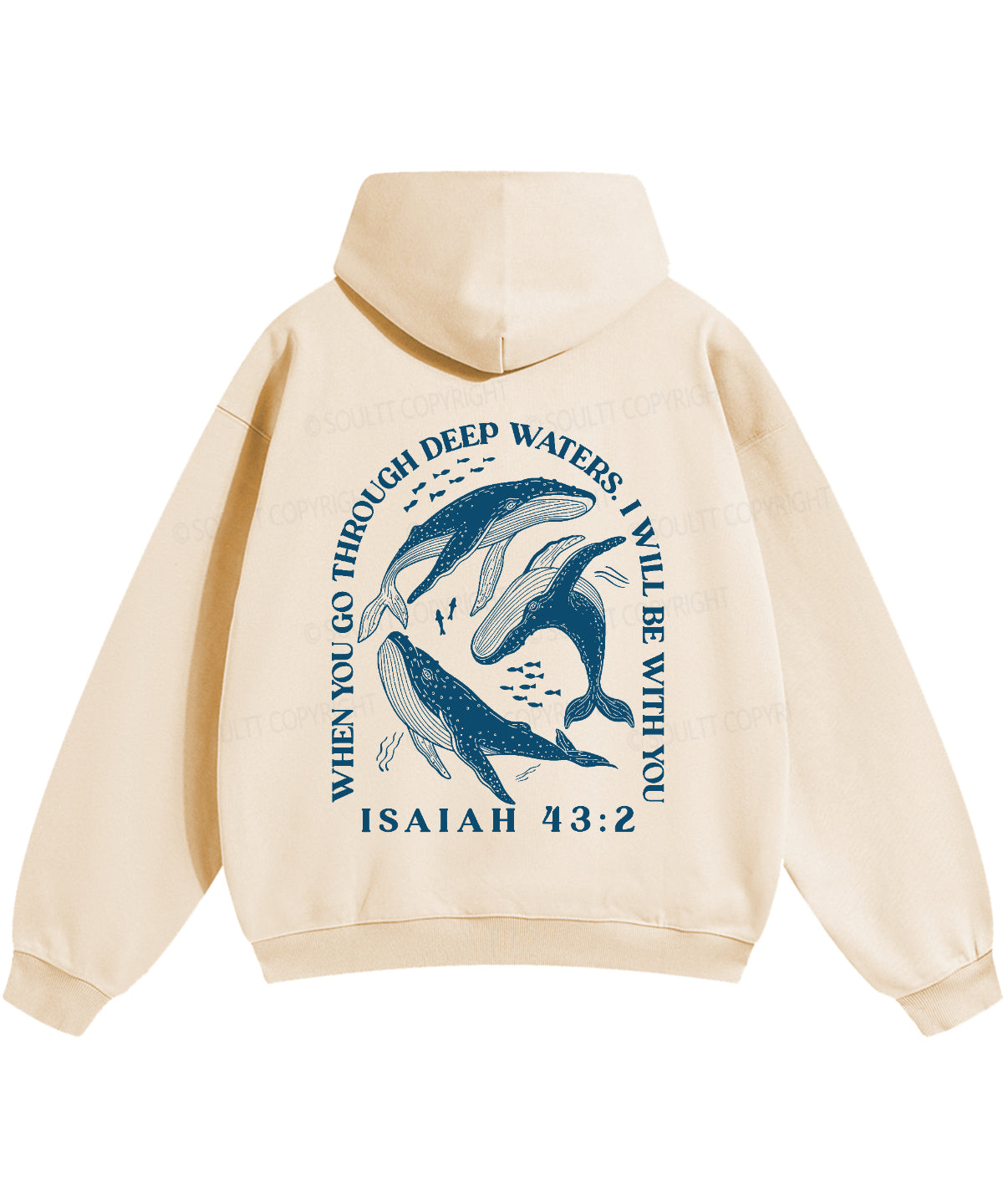 When You Go Though Deep Water Double Sided Unisex Cotton Christian Hoodie T-Shirts, Sweatshirt | CiraTrend.com (Image 5)