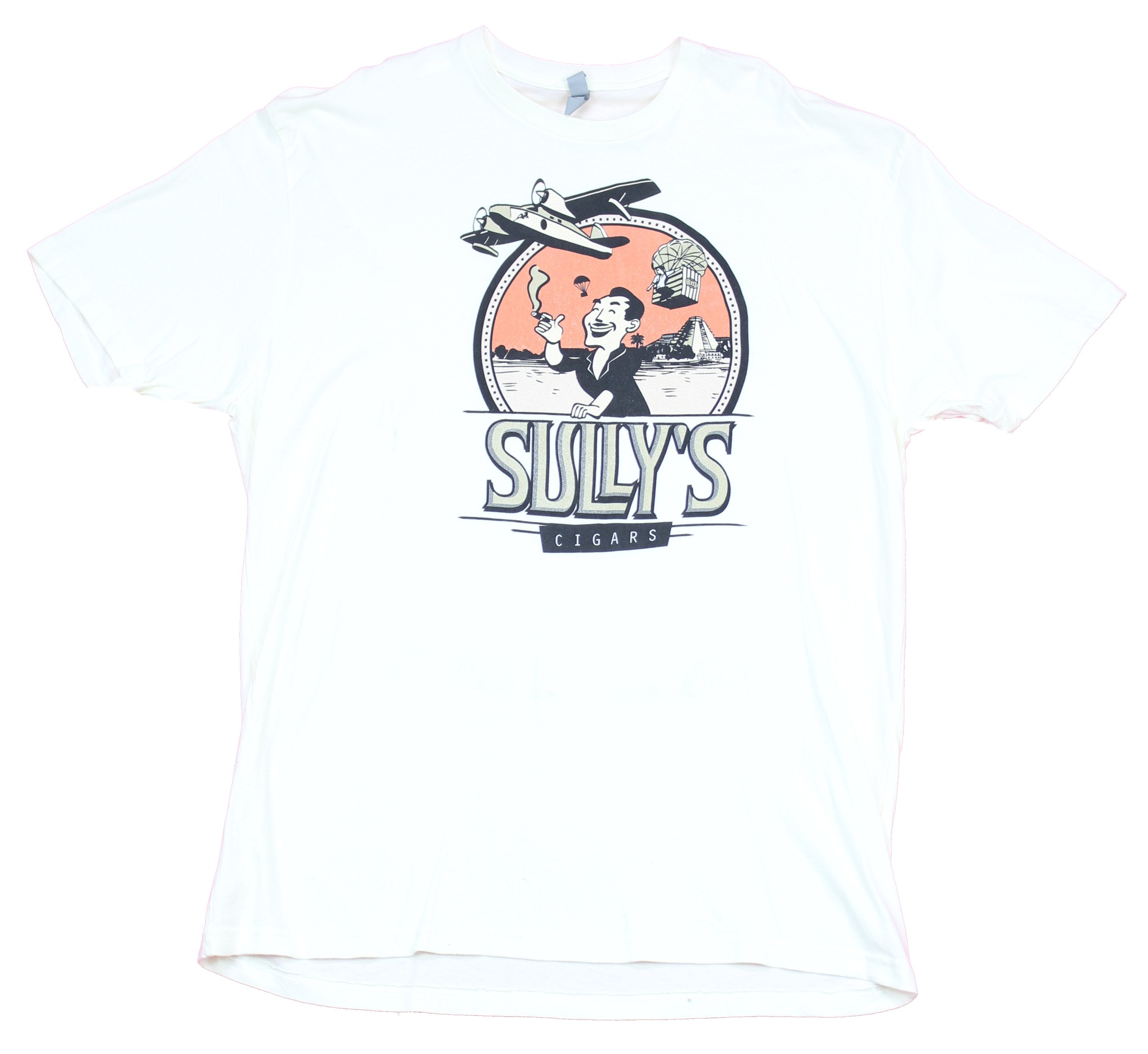 Uncharted Mens T-Shirt - Sully's Cigars Sully Plane Circle Image Hoodie, Sweatshirt | CiraTrend.com