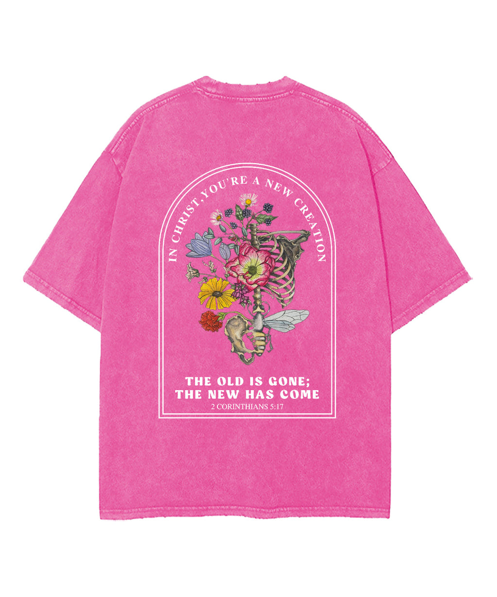 The Old Is Gone Double Sided Washed Christian T-shirt Hoodie, Sweatshirt | CiraTrend.com (Image 5)