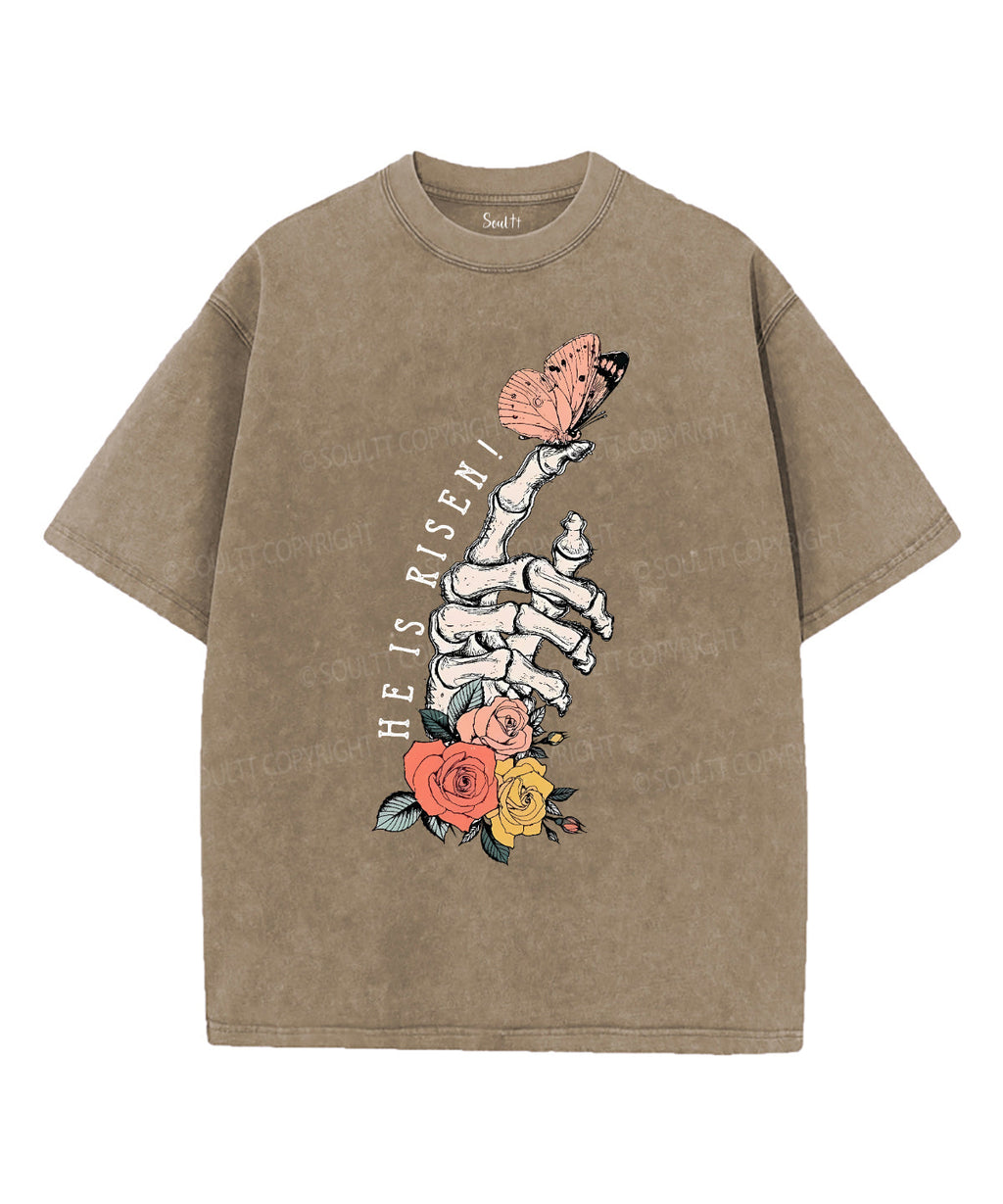 He Is Risen Unisex Washed Christian T-shirt Style007 Hoodie, Sweatshirt | CiraTrend.com (Image 5)