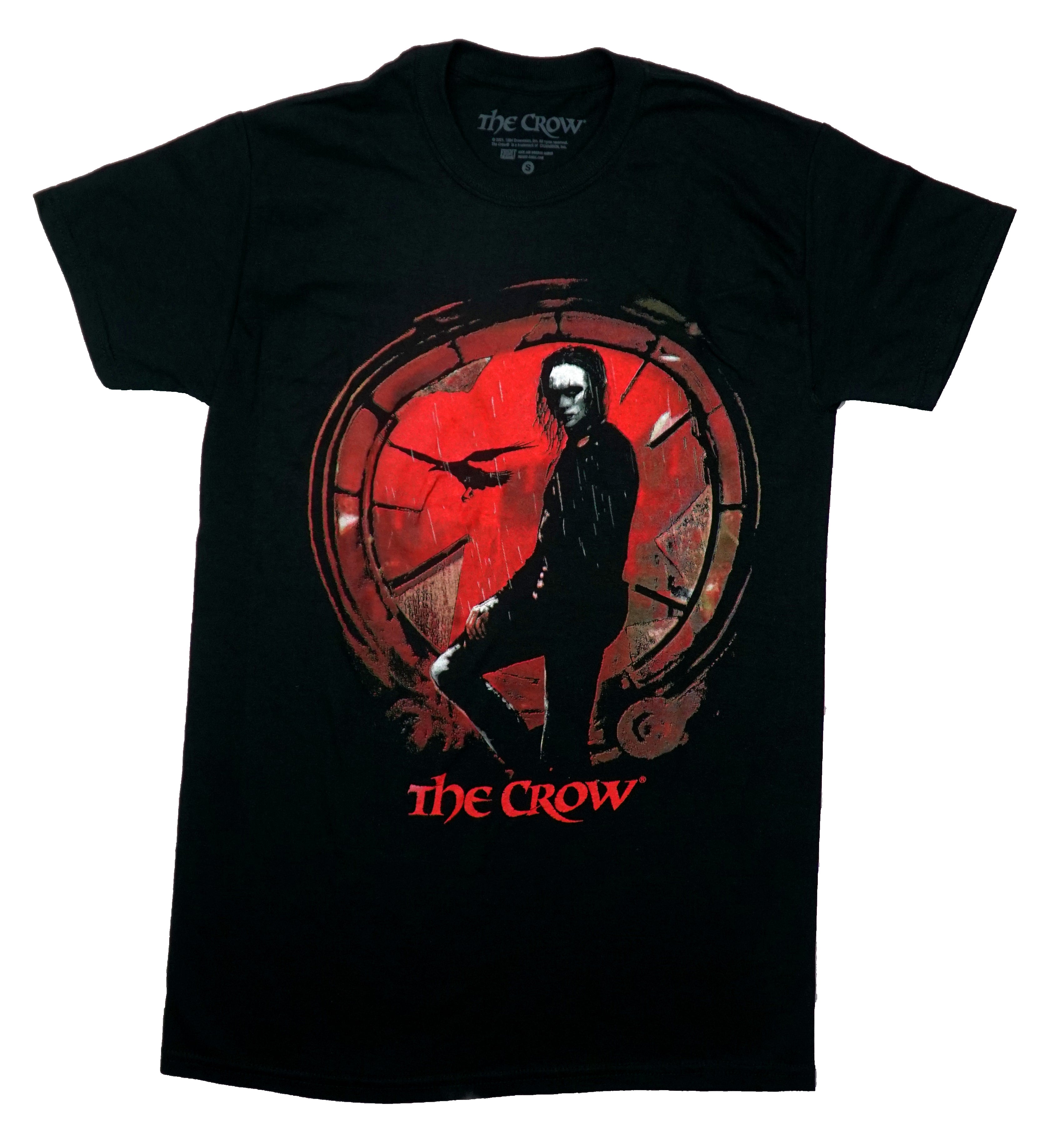 Crow Posing Red Distressed Circle Above Name T-Shirts, Hoodie, Sweatshirt