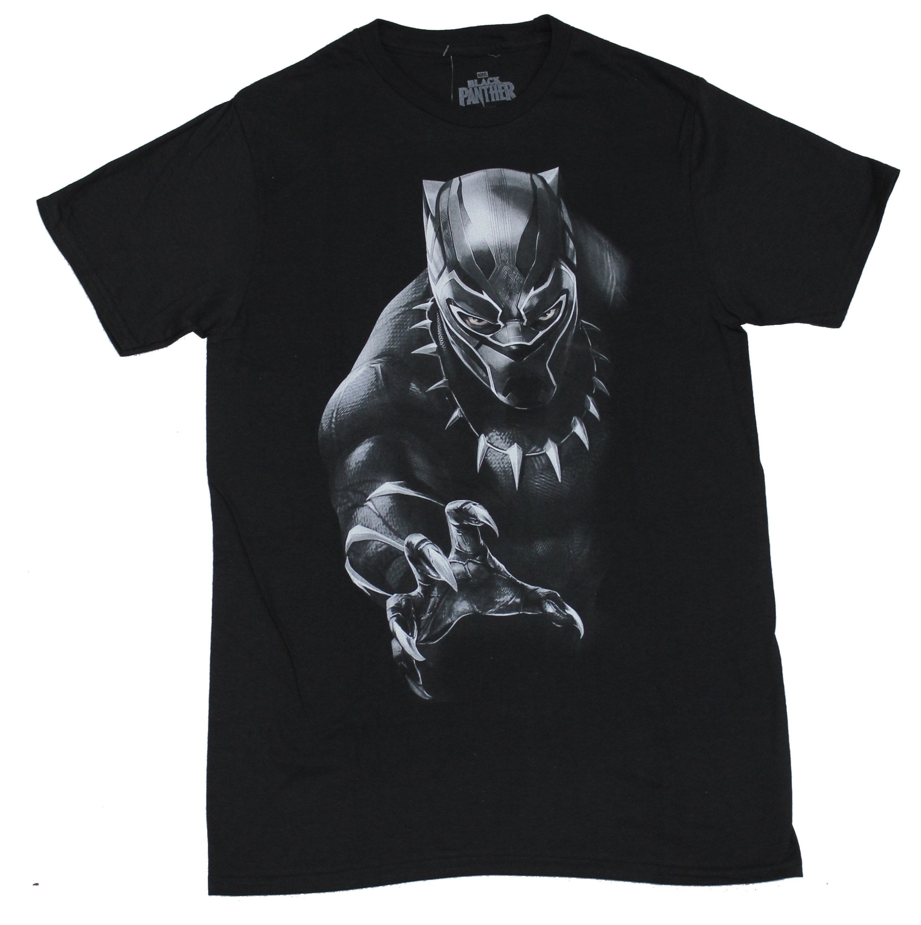 Black Panther Mens T-Shirt - White Reaching Black Panther Image Hoodie, Sweatshirt | CiraTrend.com