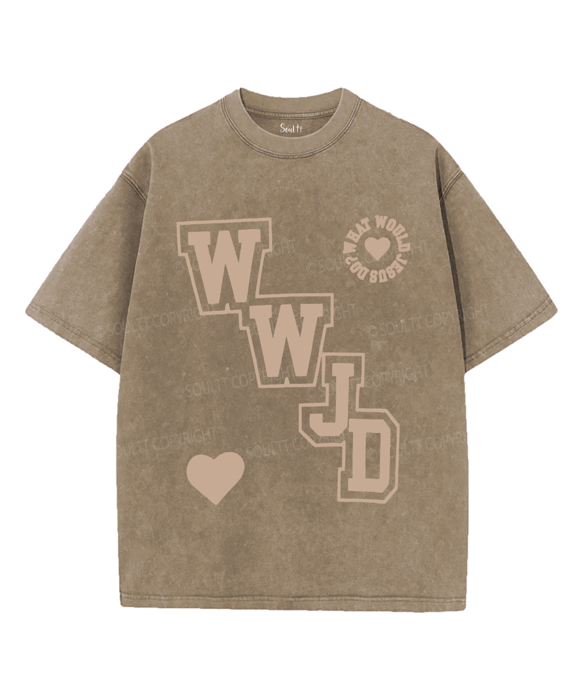 WWJD Unisex Washed Christian T-shirt Hoodie, Sweatshirt | CiraTrend.com (Image 5)