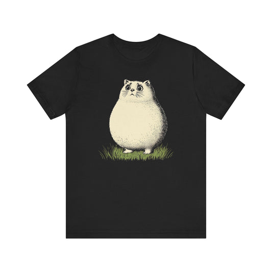 Chubby Cat in Grass Graphic Tee