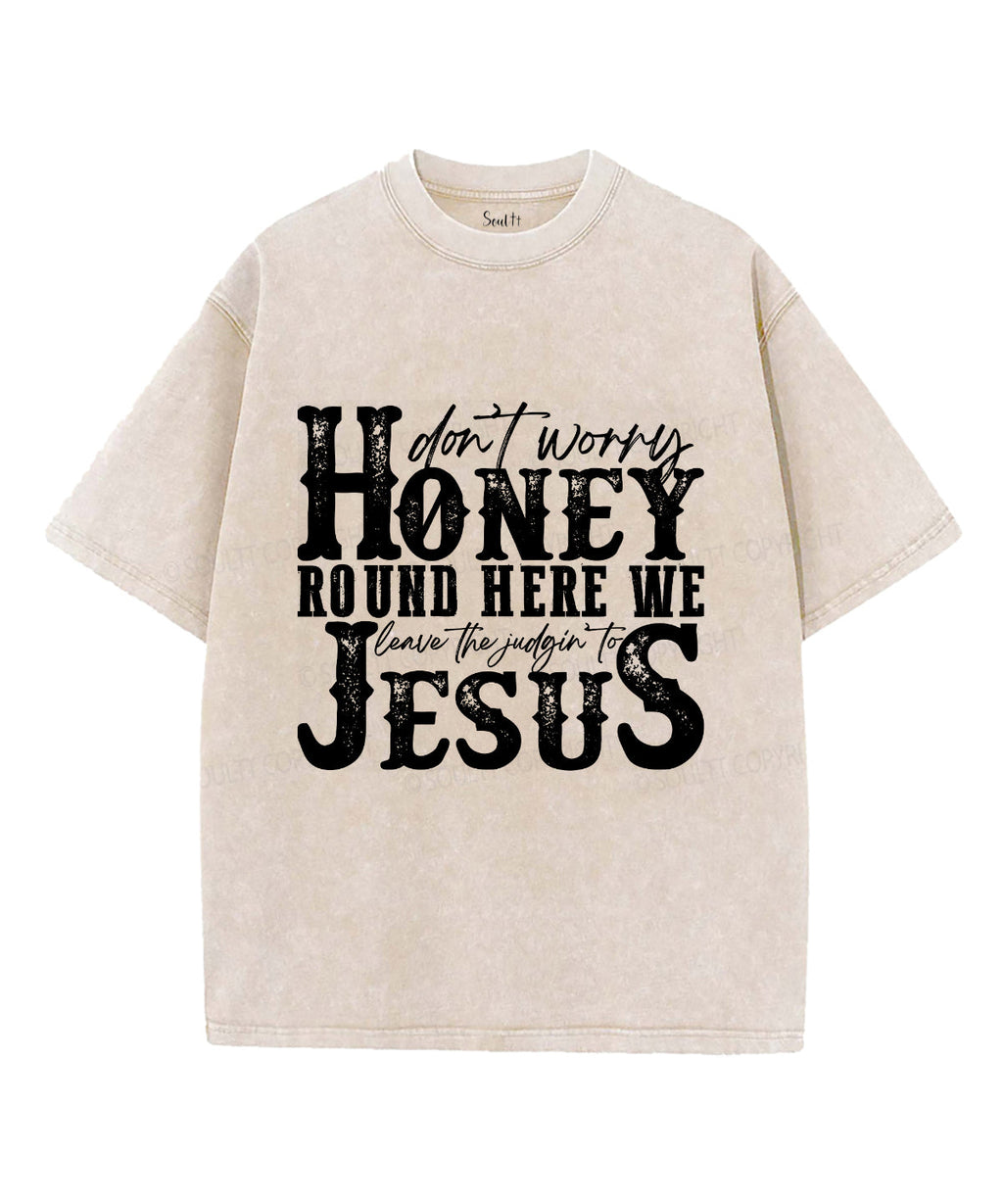 Leave the Judgin' to Jesus Unisex Washed Christian T-shirt Hoodie, Sweatshirt | CiraTrend.com (Image 4)