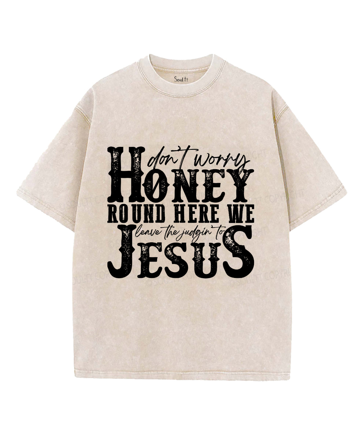 Leave the Judgin' to Jesus Unisex Washed Christian T-shirt Hoodie, Sweatshirt | CiraTrend.com (Image 4)