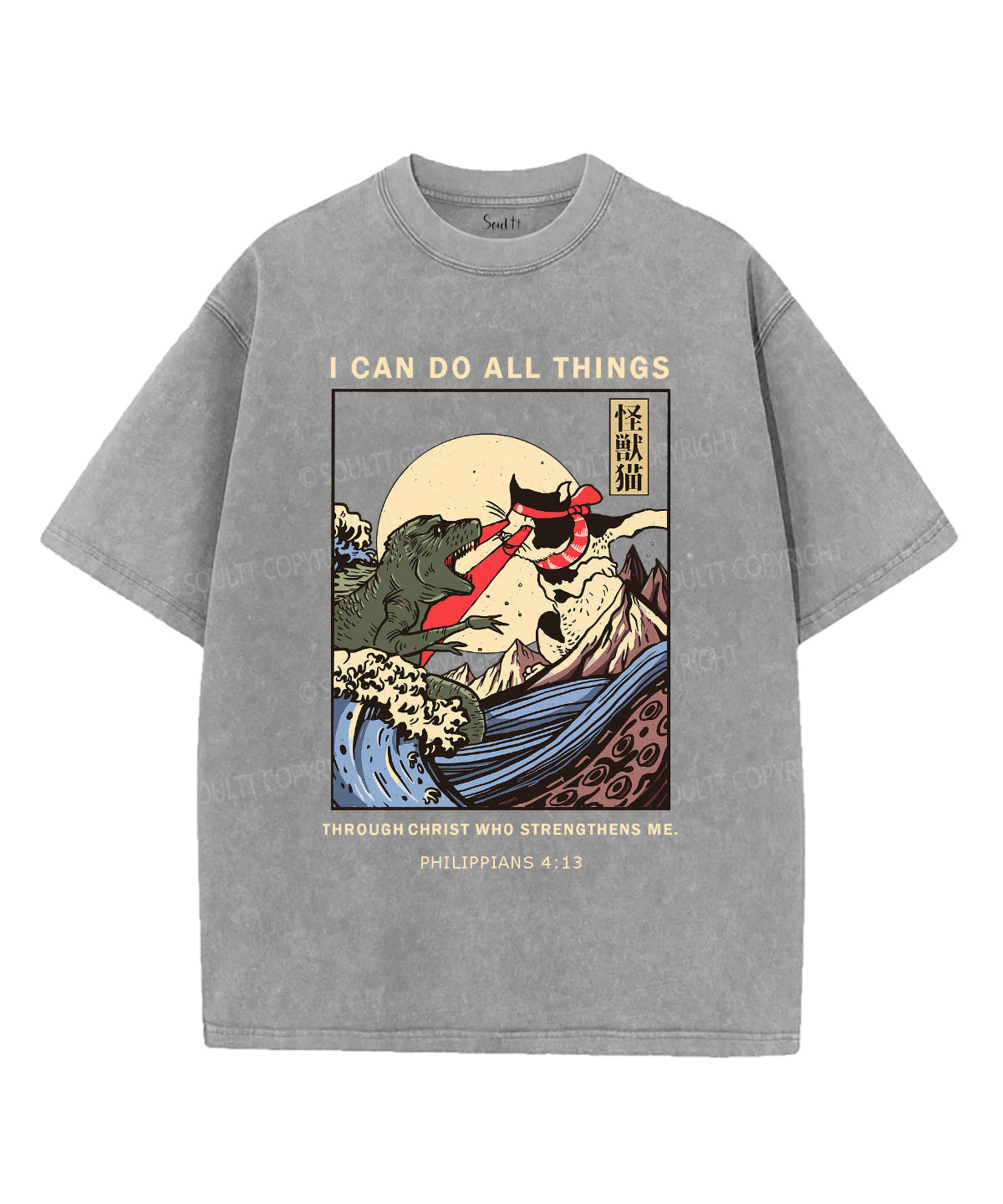 I Can Do All Things Washed Christian T-shirt Hoodie, Sweatshirt | CiraTrend.com (Image 3)