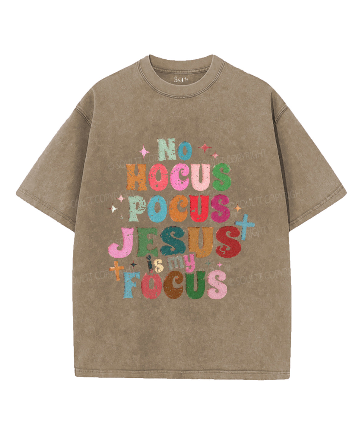 No Hocus Pocus Jesus Is My Focus Unisex Washed Christian T-shirt Hoodie, Sweatshirt | CiraTrend.com (Image 5)