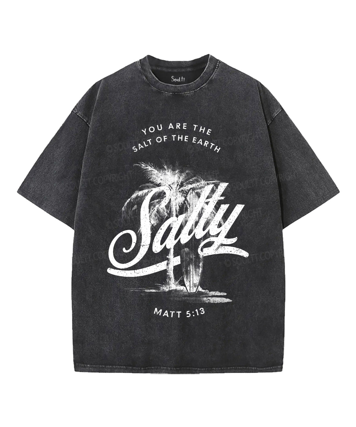 Salty Unisex Washed Christian T-shirt Hoodie, Sweatshirt | CiraTrend.com (Image 2)