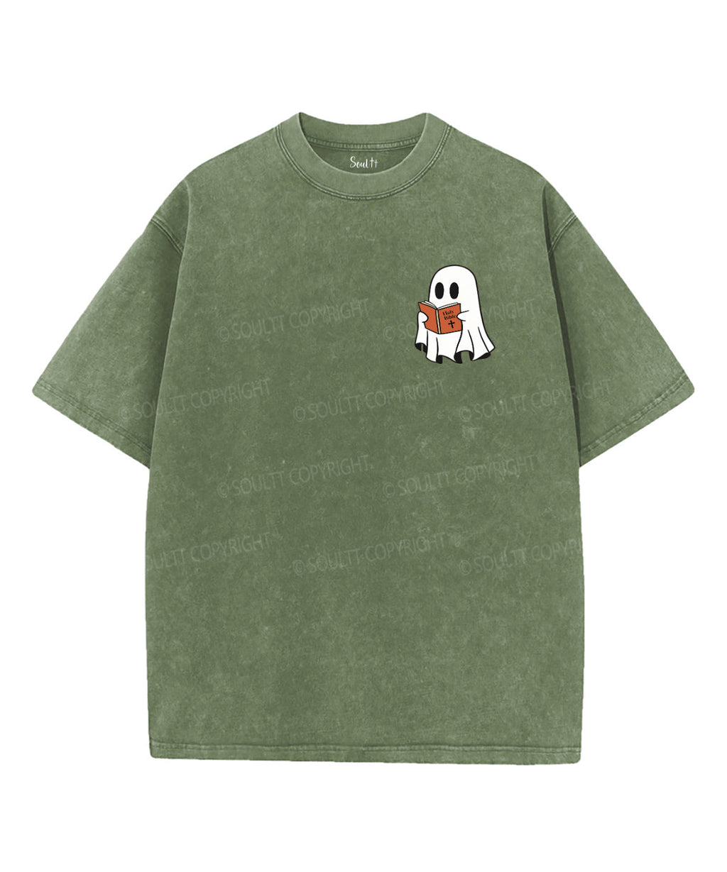 No Ghost Like Holy Ghost Double Sided Unisex Washed Christian T-shirt Hoodie, Sweatshirt | CiraTrend.com (Image 4)