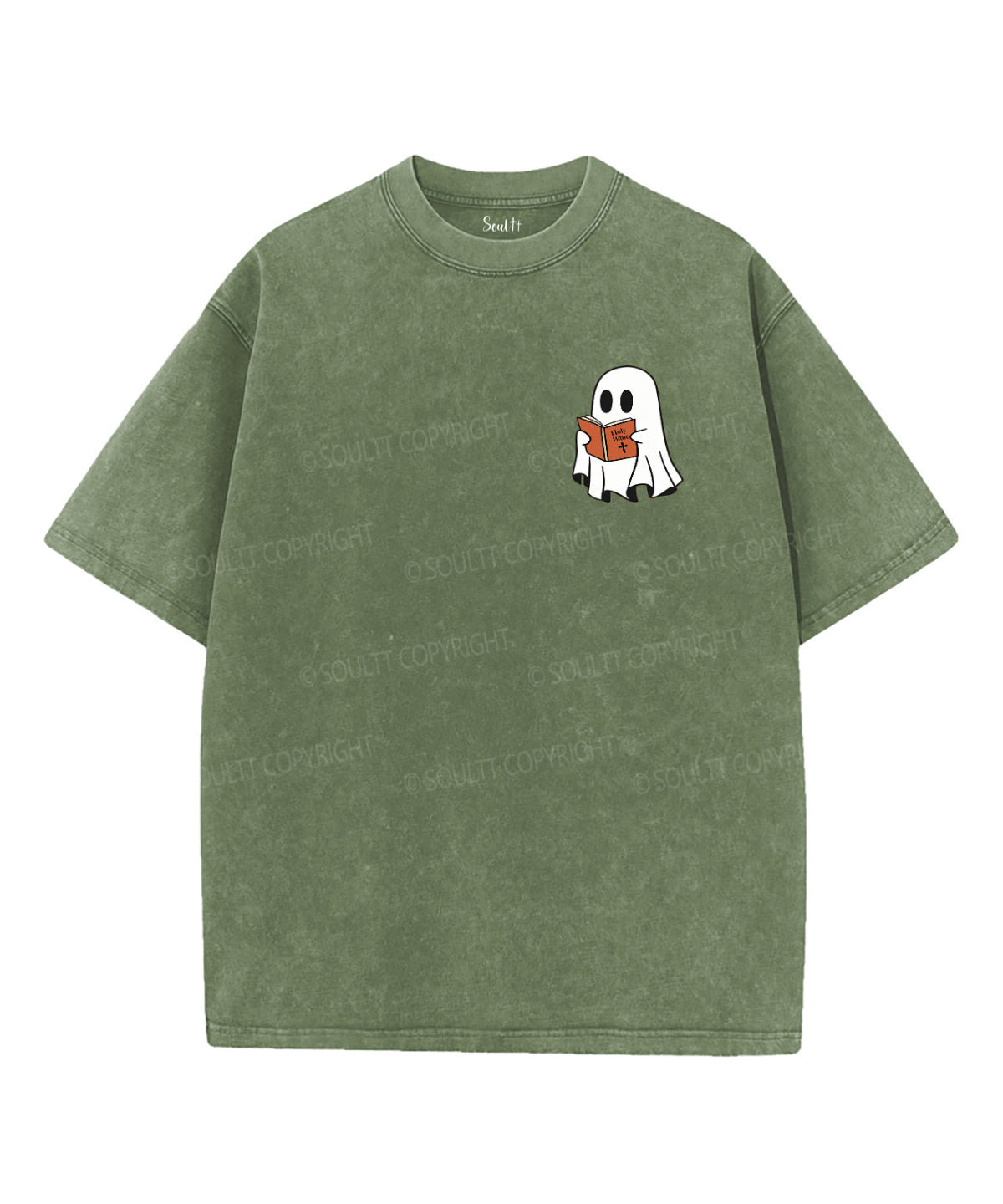 No Ghost Like Holy Ghost Double Sided Unisex Washed Christian T-shirt Hoodie, Sweatshirt | CiraTrend.com (Image 4)