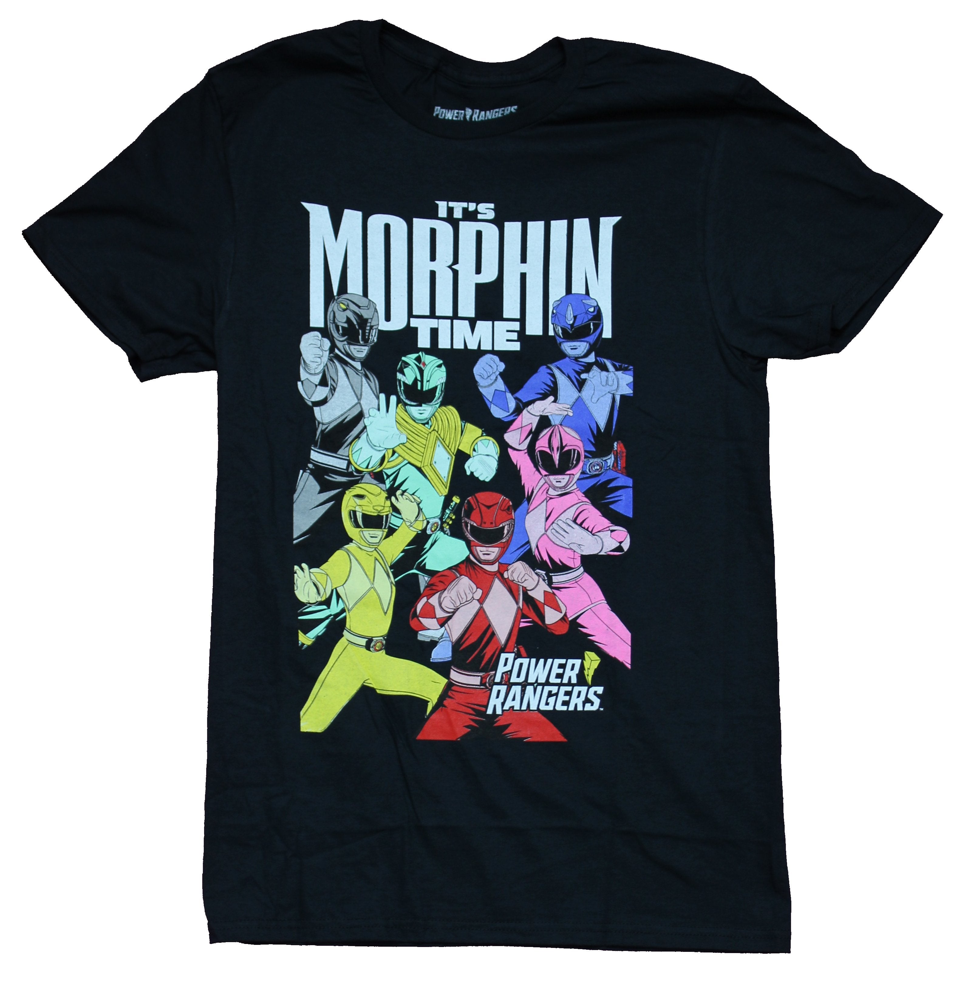 Mighty Morphin Power Rangers Mens T-Shirt - Morphin Time Character Collage Hoodie, Sweatshirt | CiraTrend.com