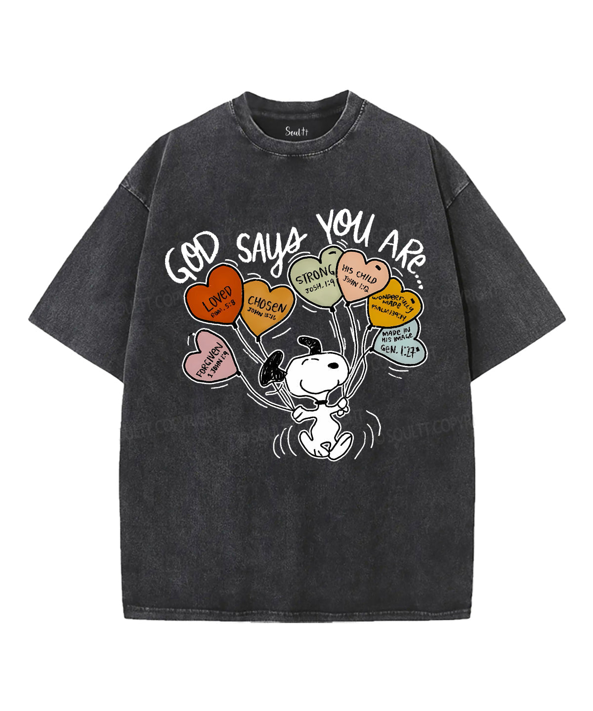 GOD SAYS YOU ARE Unisex Washed Christian T-shirt Hoodie, Sweatshirt | CiraTrend.com (Image 2)