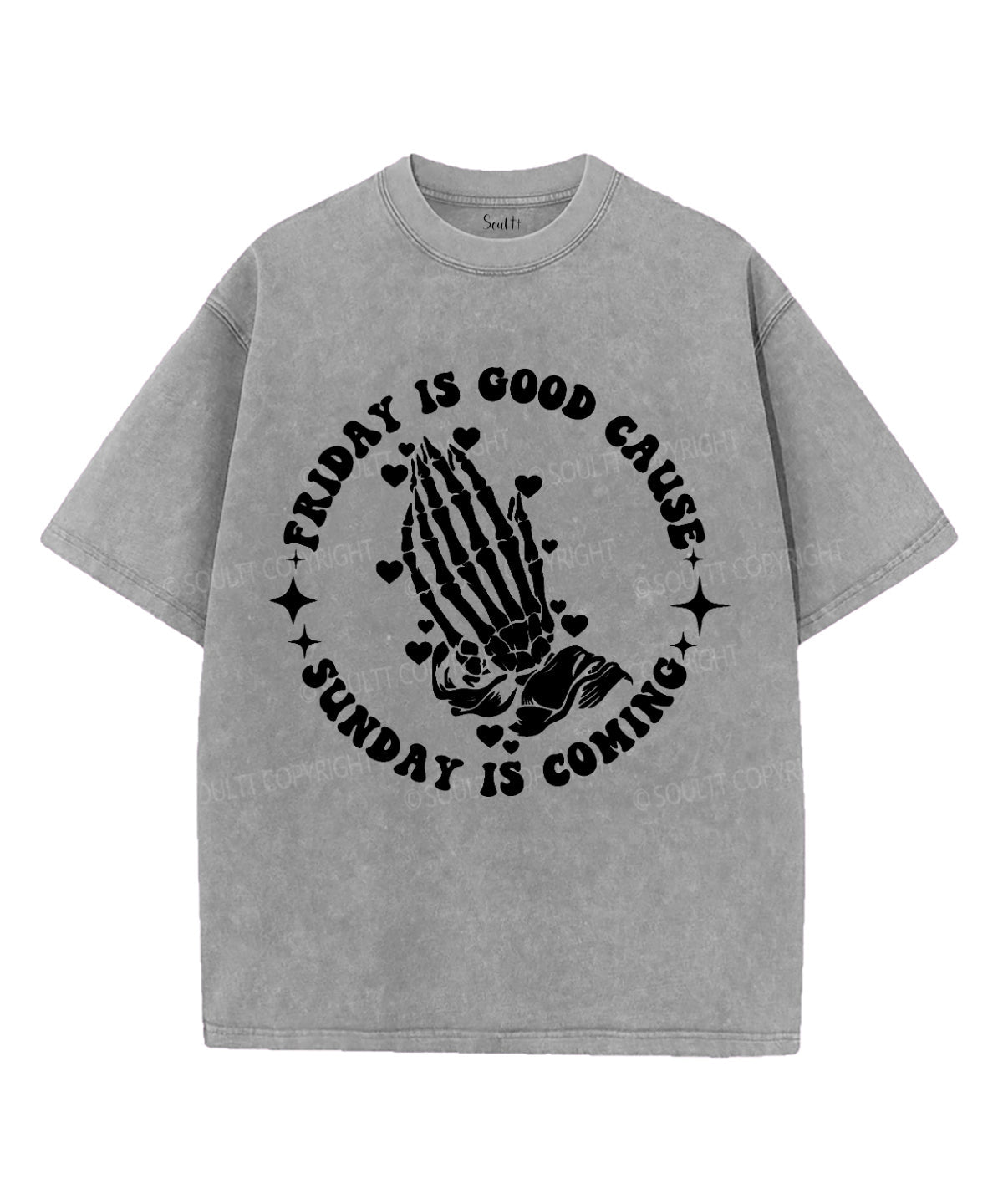 Sunday Is Caming Unisex Washed Christian T-shirt Hoodie, Sweatshirt | CiraTrend.com (Image 2)
