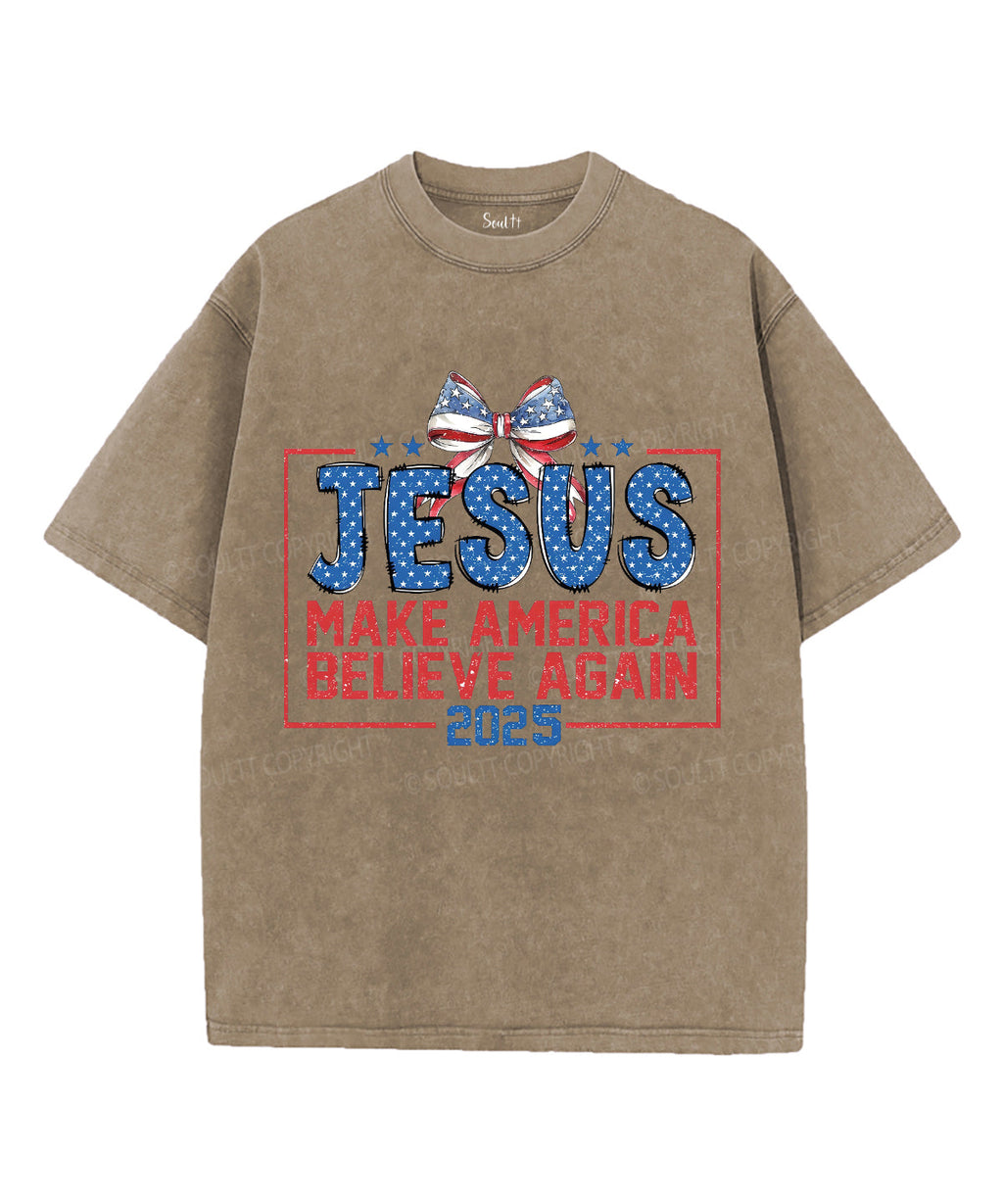 Make America Believe Again Unisex Washed Christian T-shirt Hoodie, Sweatshirt | CiraTrend.com (Image 5)
