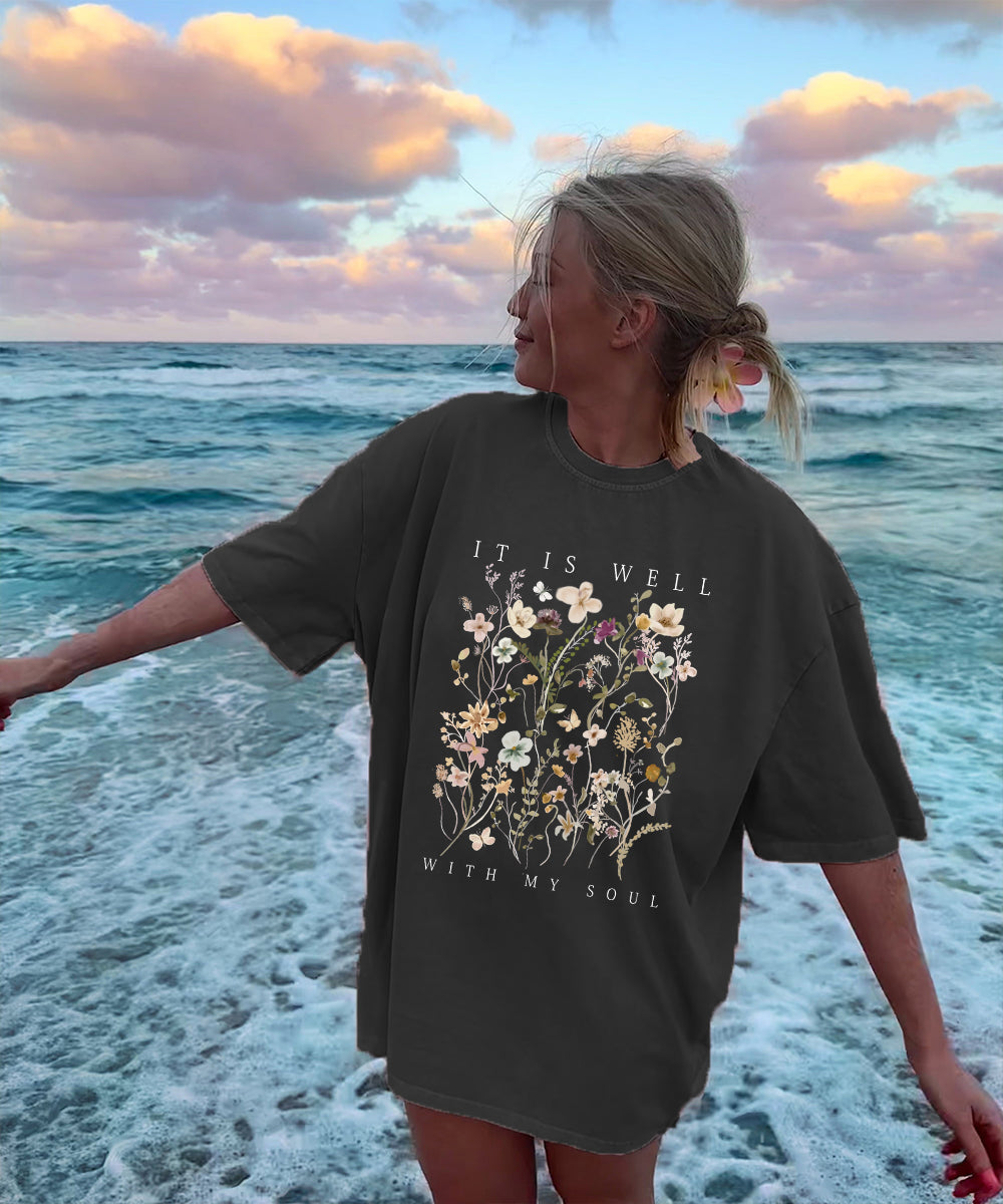 It Is Well With My Soul Washed Christian T-shirt Style002 Hoodie, Sweatshirt | CiraTrend.com (Image 2)