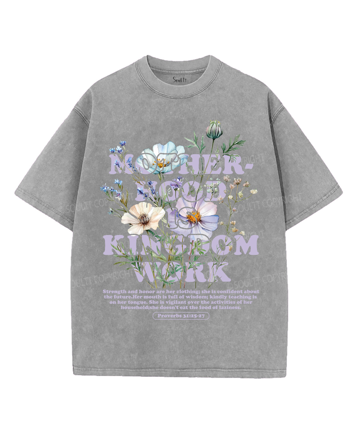 Motherhood Is Kingdom Work Unisex Washed Christian T-shirt Style006 Hoodie, Sweatshirt | CiraTrend.com (Image 2)