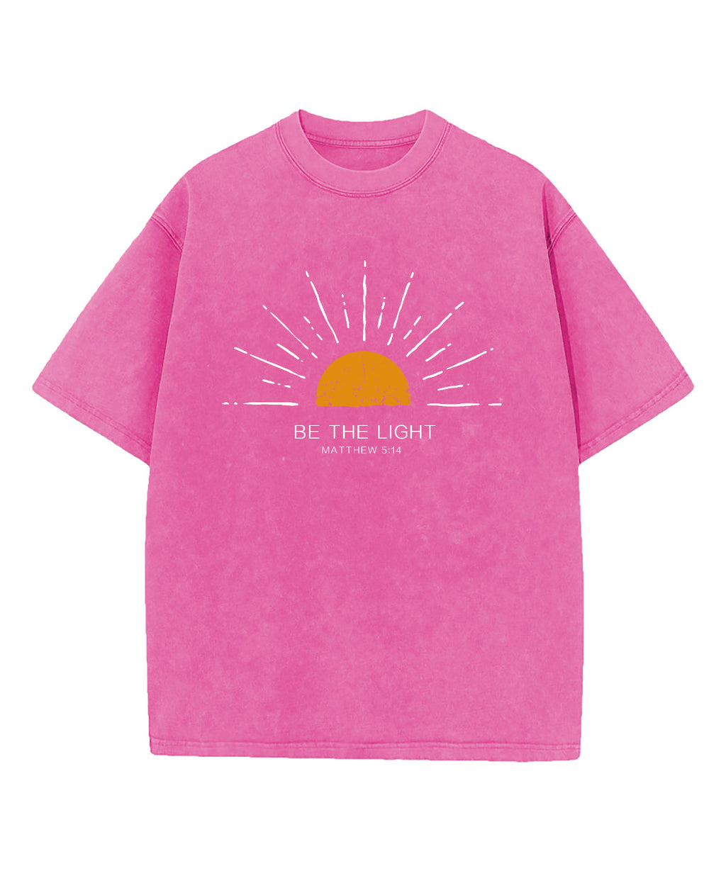 Be The Light Washed Christian T-shirt Style002 Hoodie, Sweatshirt | CiraTrend.com (Image 3)