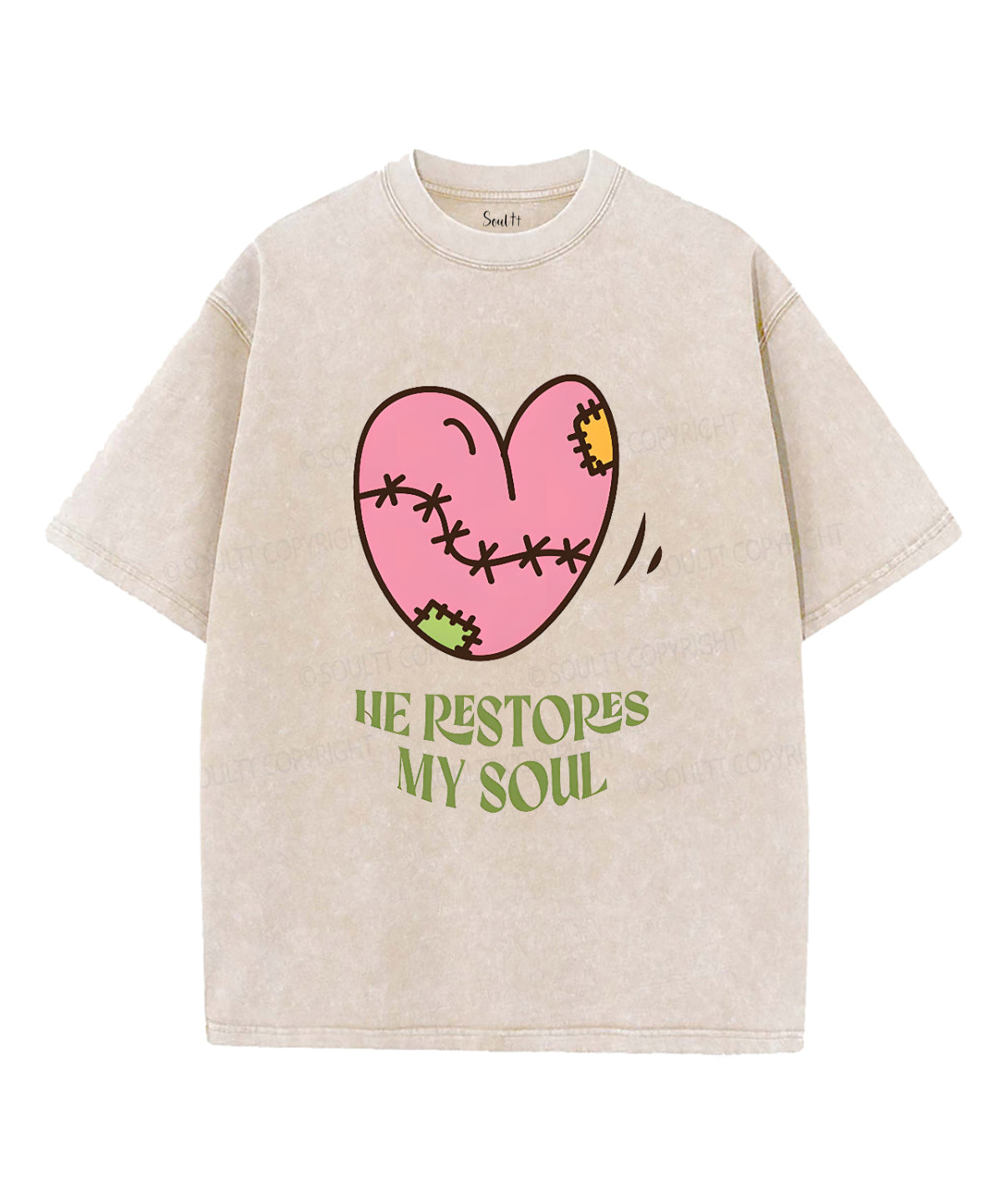 He Restores My Soul Washed Christian T-Shirts, Hoodie, Sweatshirt