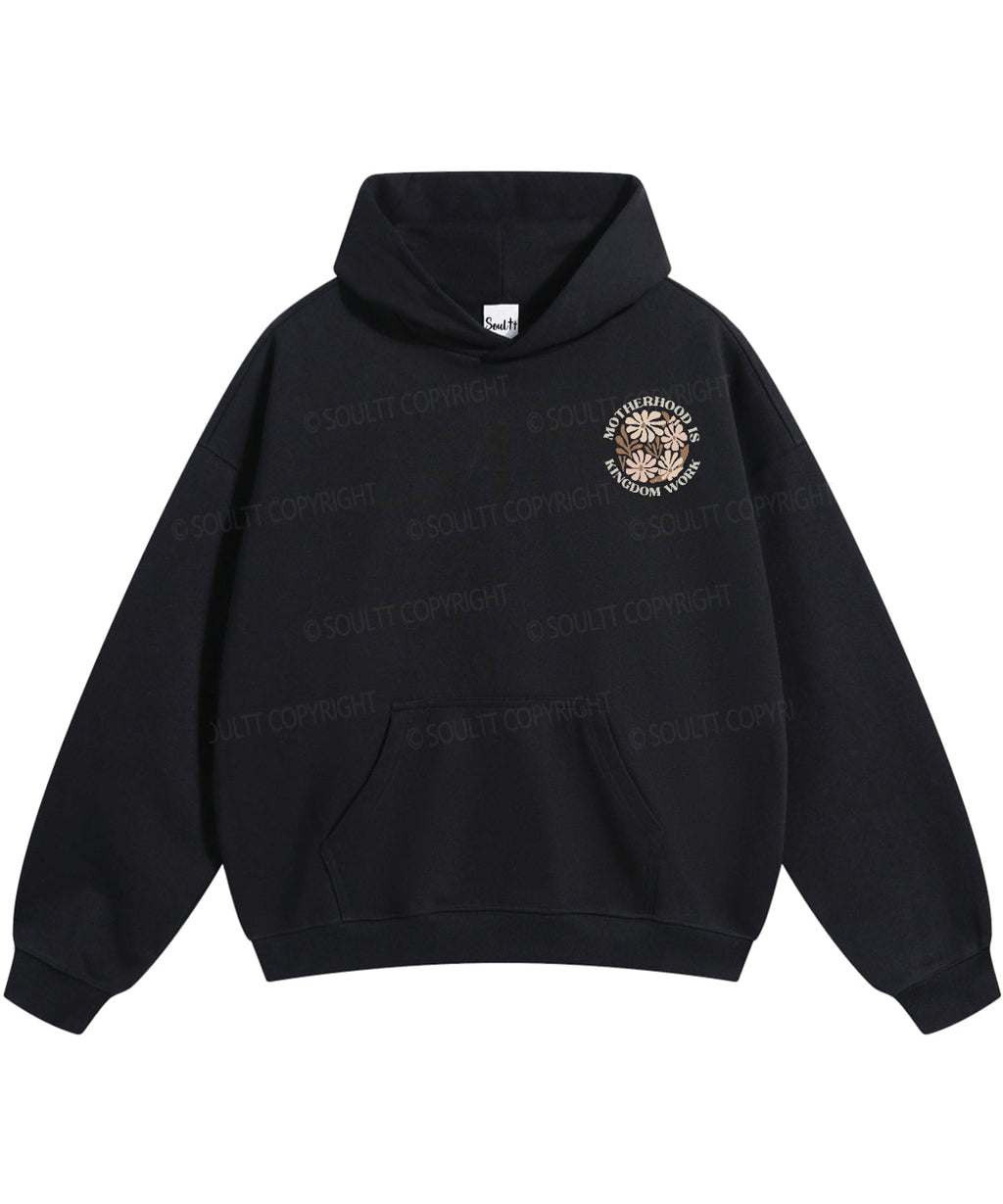 Motherhood Is Kingdom Work Double Sided Cotton Christian Hoodie T-Shirts, Sweatshirt | CiraTrend.com (Image 2)