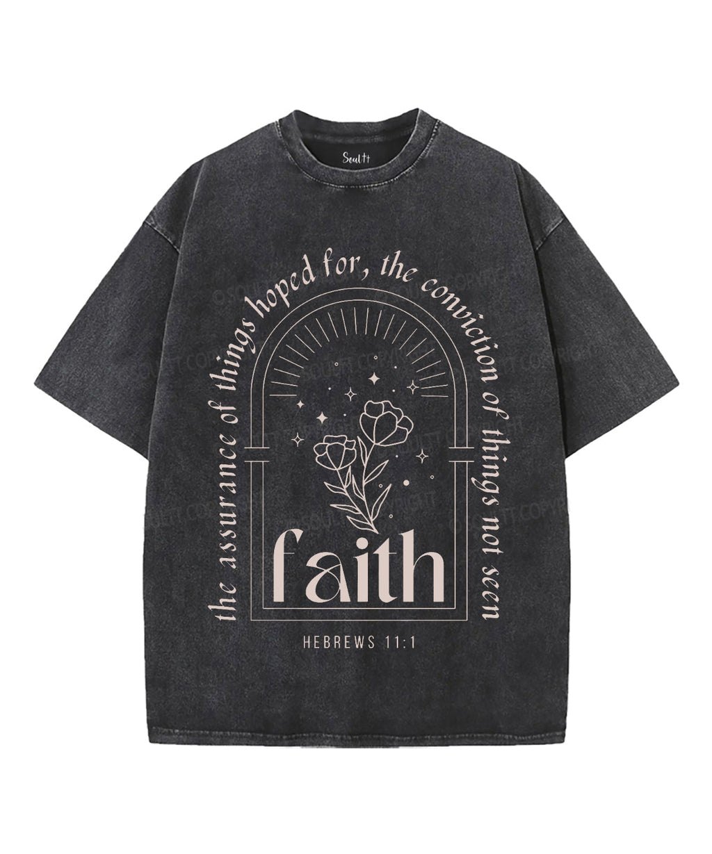 Faith Unisex Washed Christian T-shirt Hoodie, Sweatshirt | CiraTrend.com (Image 2)