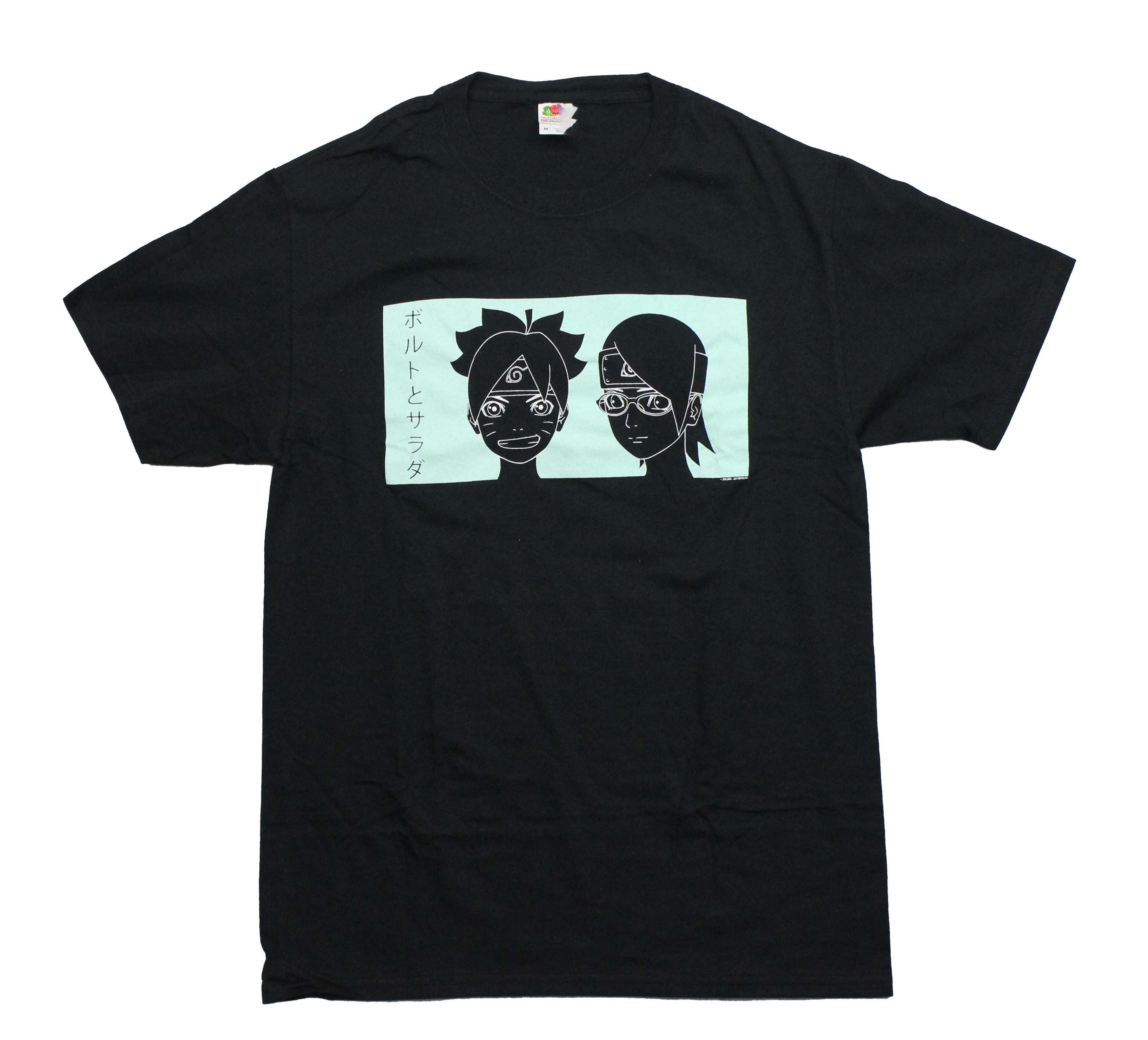 Boruto Mens T-Shirt - Girl Duo In Black and White Hoodie, Sweatshirt | CiraTrend.com