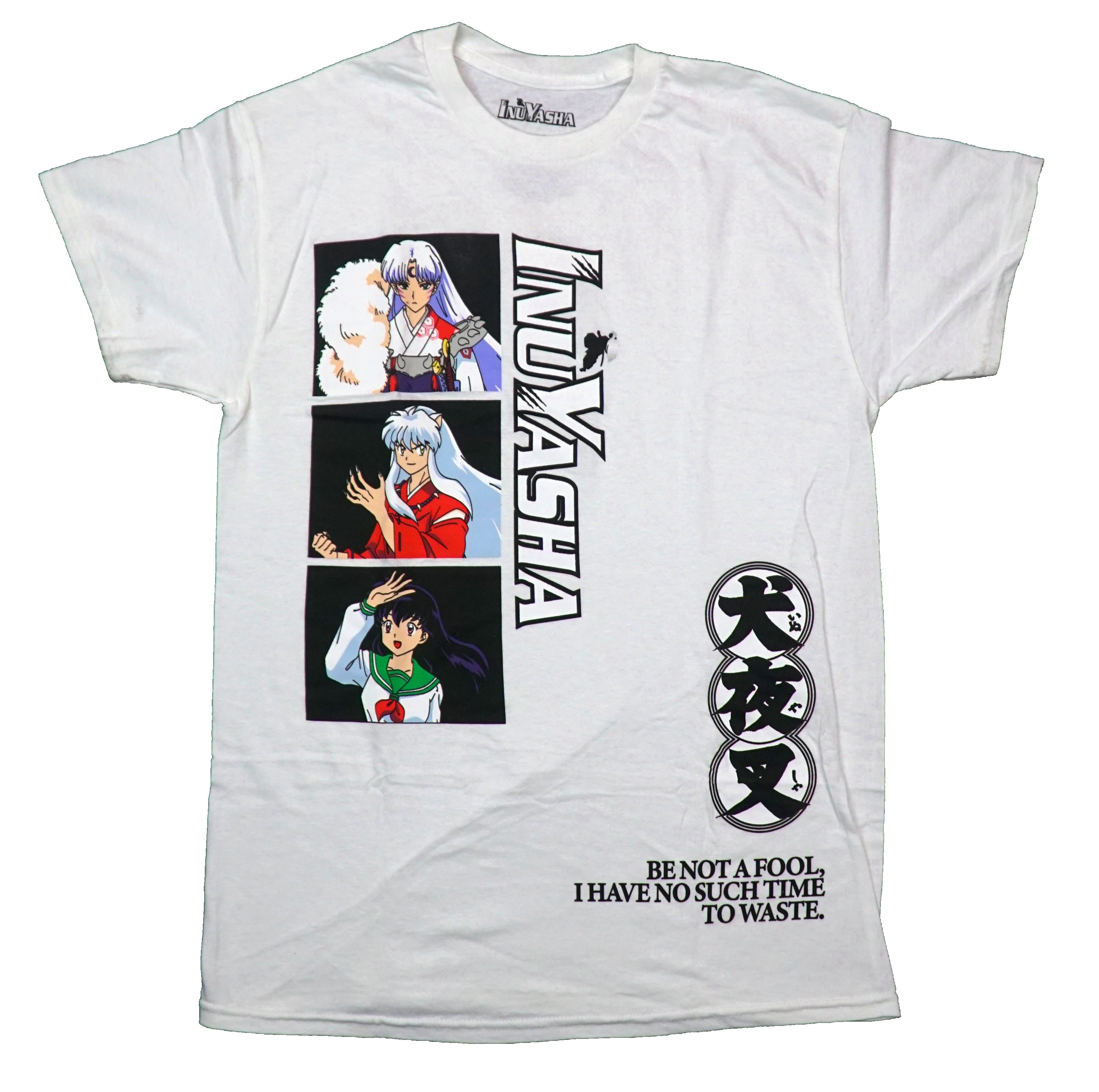 Inuyasha Mens T-Shirt -3 Black Box Women Characters Above Be Not A Fool... Hoodie, Sweatshirt | CiraTrend.com