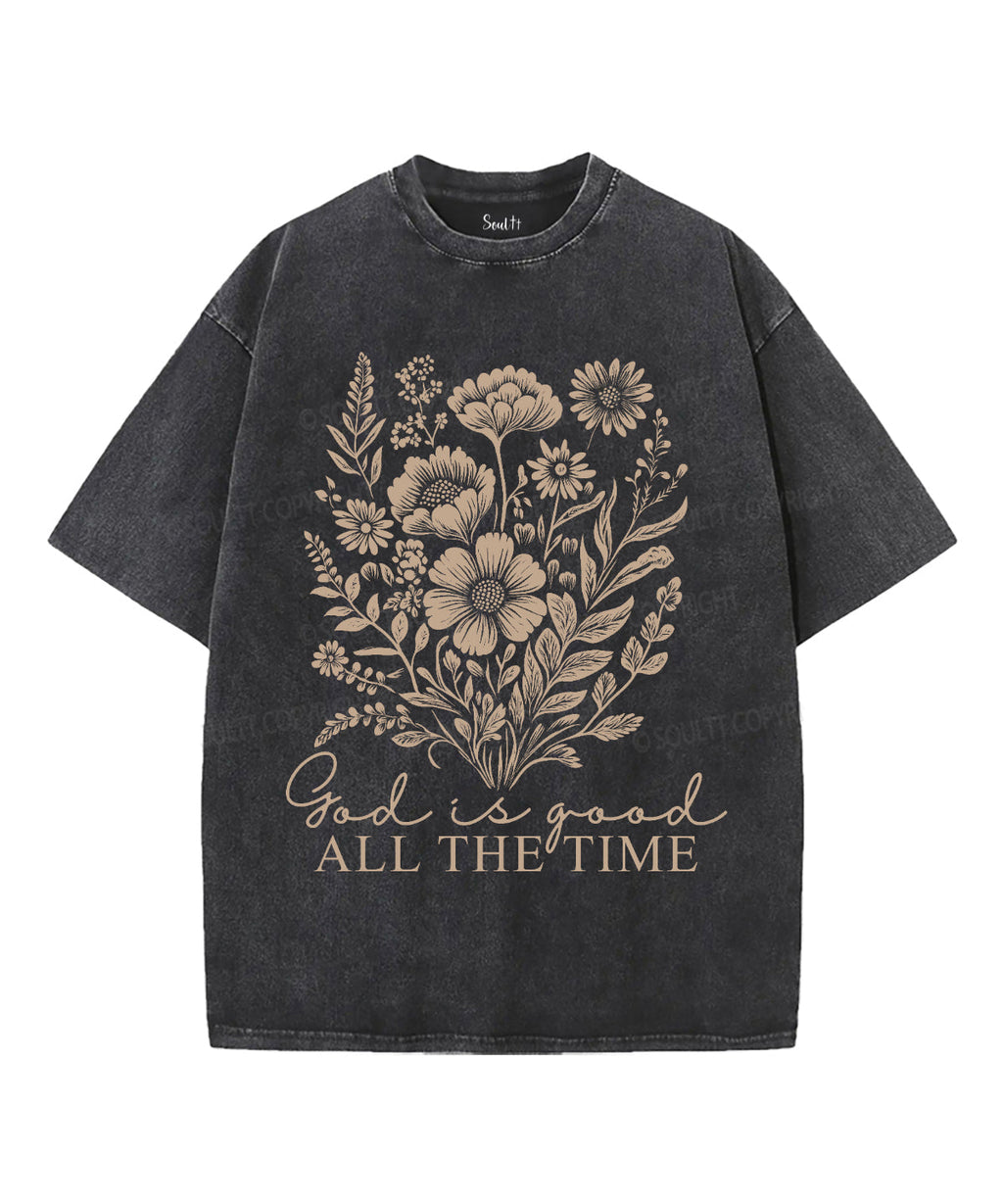 All the Time Unisex Washed Christian T-shirt Hoodie, Sweatshirt | CiraTrend.com (Image 2)