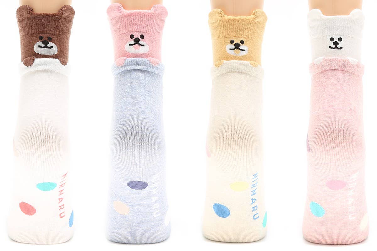 Women's Hi Animals Cotton Blend Crew Socks.