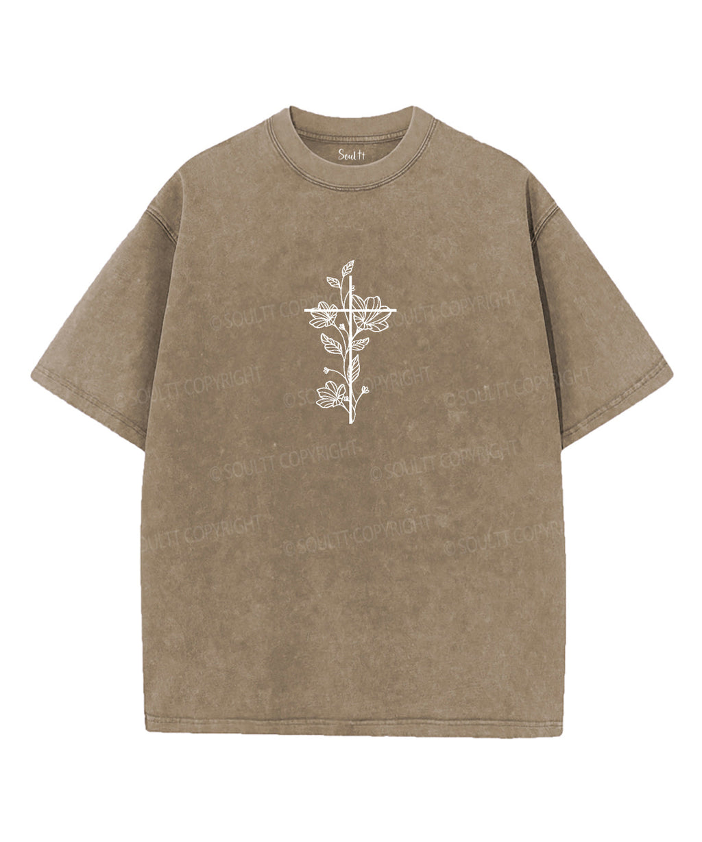Good News Unisex Washed Christian T-shirt Hoodie, Sweatshirt | CiraTrend.com (Image 5)