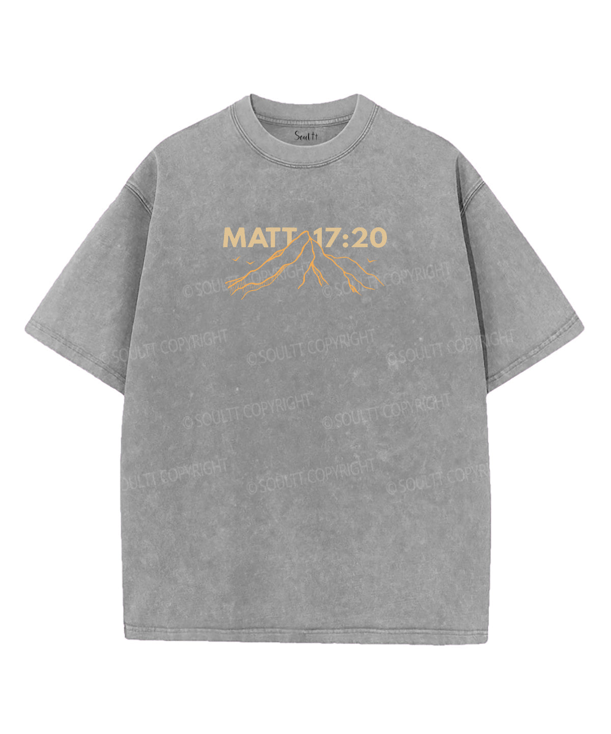 Faith Can Move Mountains Double Sided Unisex Washed Christian T-shirt Hoodie, Sweatshirt | CiraTrend.com (Image 4)