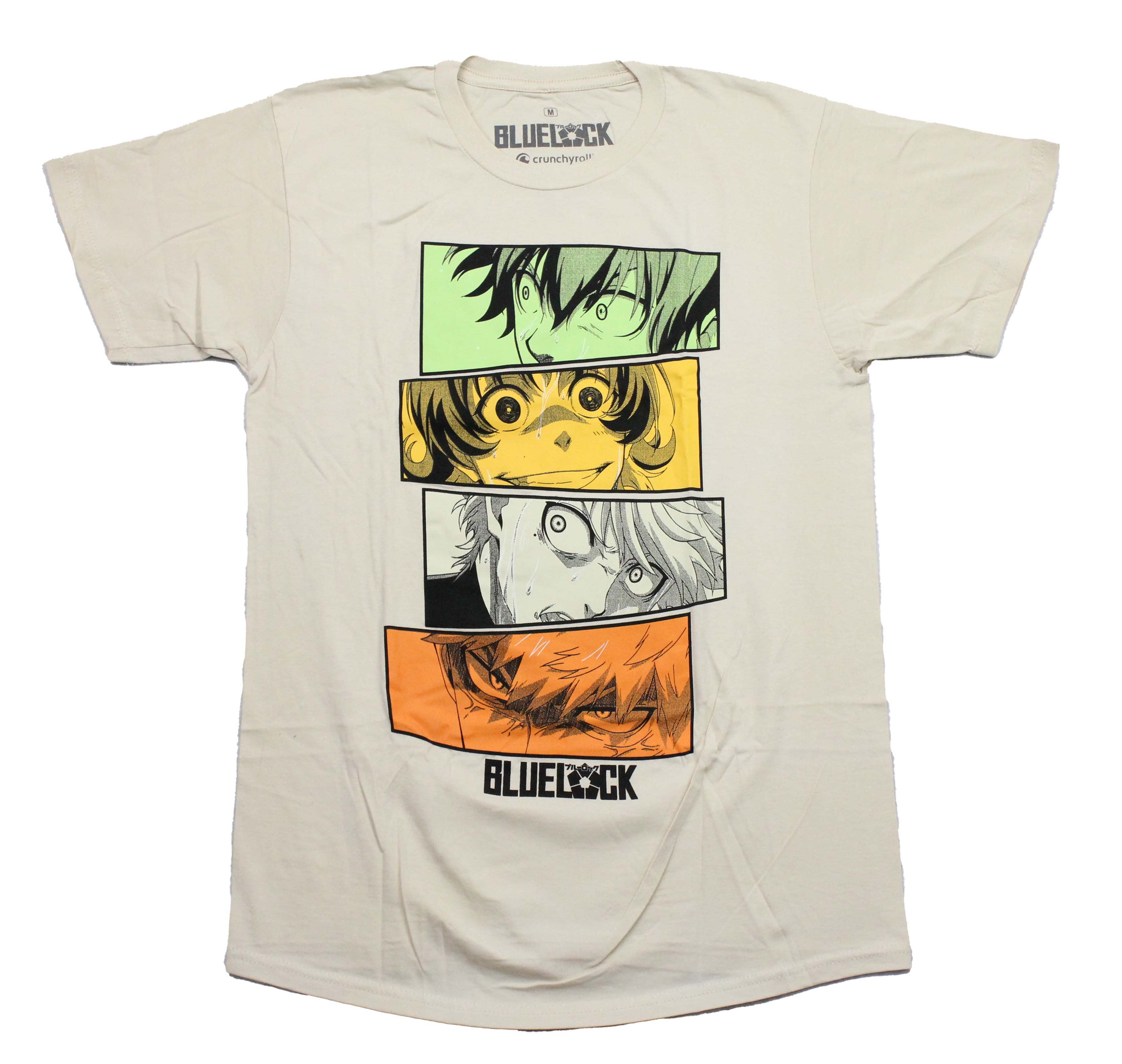 Blue Lock Mens T-Shirt - Four Rectangle Character Eye Stack Images Hoodie, Sweatshirt | CiraTrend.com