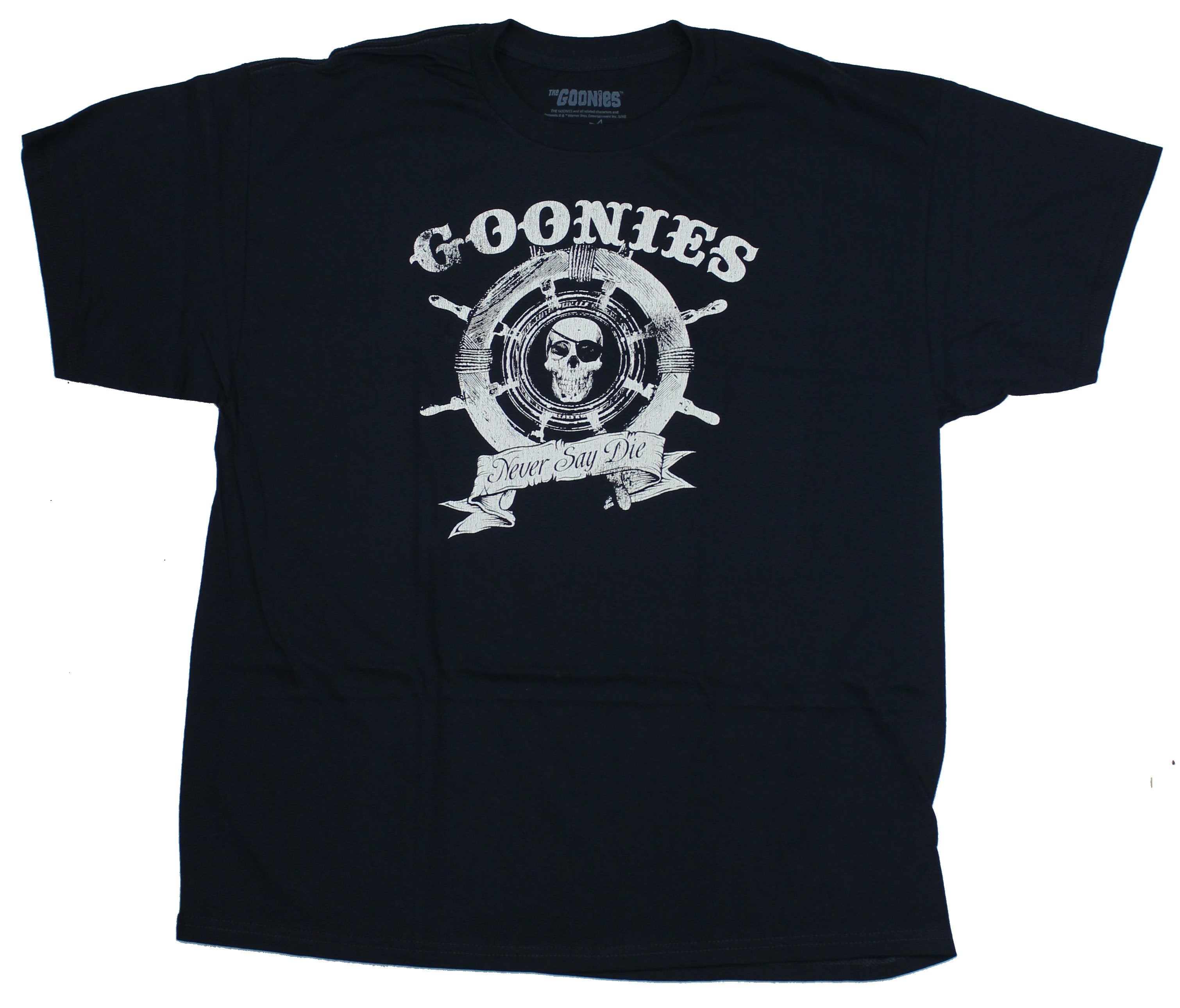 The Goonies Mens T-Shirt - Never Say Die Skull Pirate Wheel Hoodie, Sweatshirt | CiraTrend.com