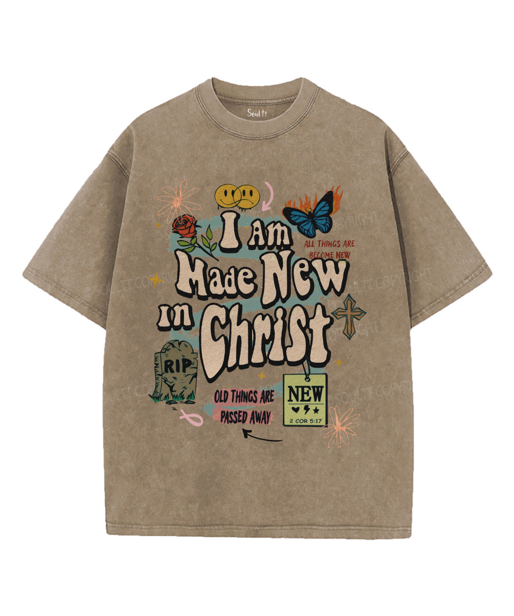 I Am Made New Christ Washed Christian T-Shirts, Hoodie, Sweatshirt