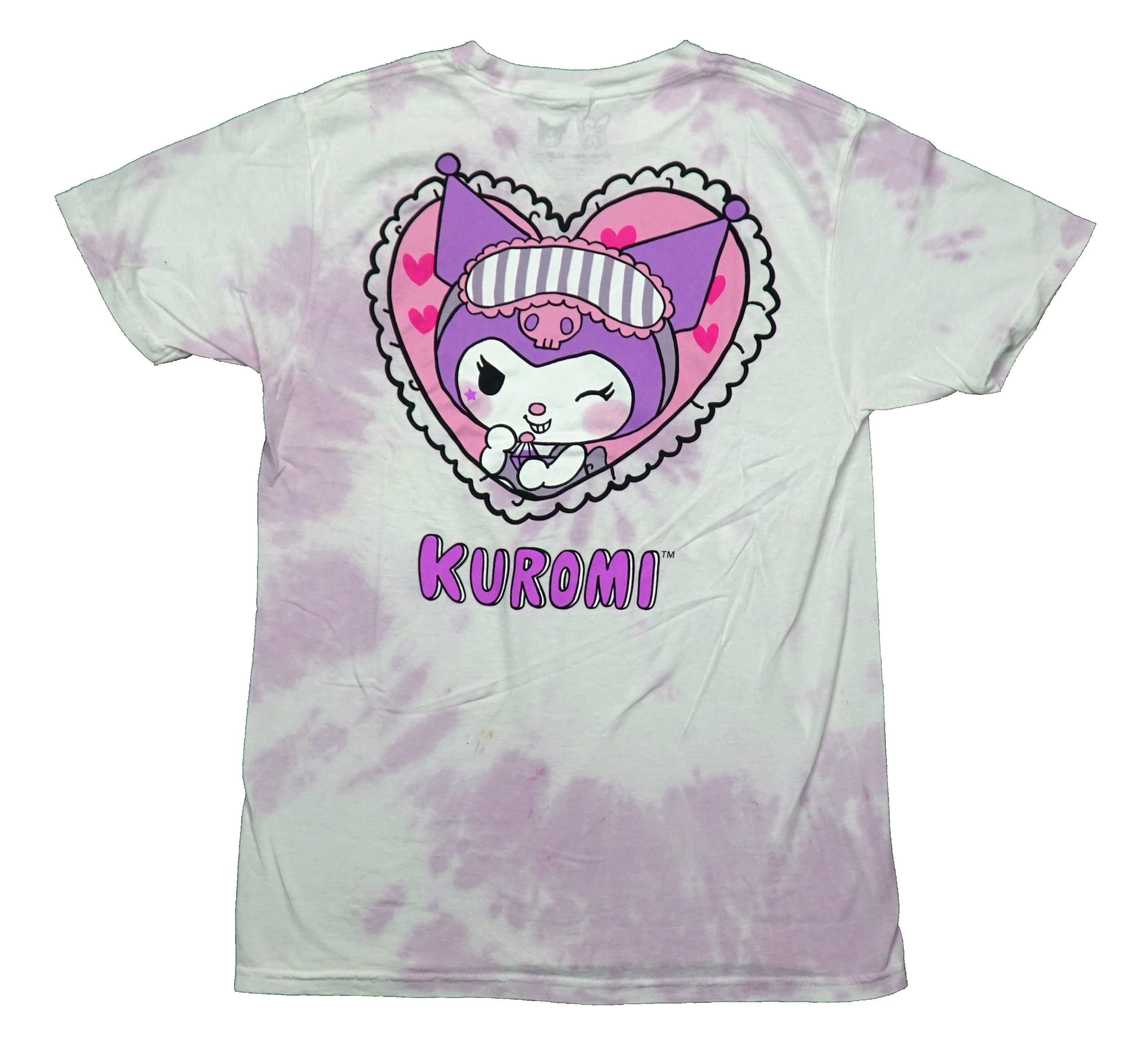 My Melody Kuromi Mens T-Shirt - Inside Lace Heart Tie Dye Hoodie, Sweatshirt | CiraTrend.com (Image 2)