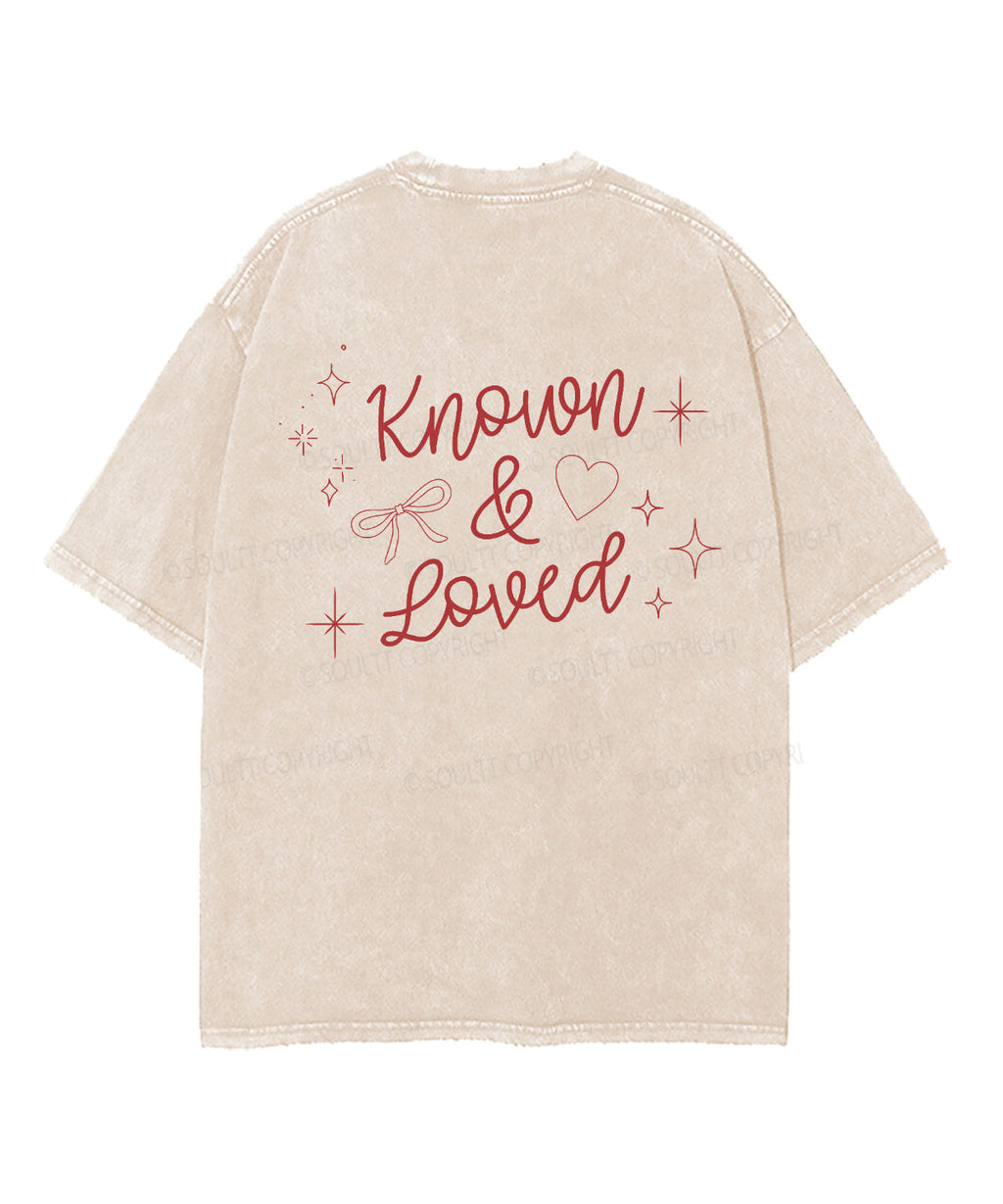 KNOW & LOVED Double Sided Unisex Washed Christian T-shirt Hoodie, Sweatshirt | CiraTrend.com (Image 3)