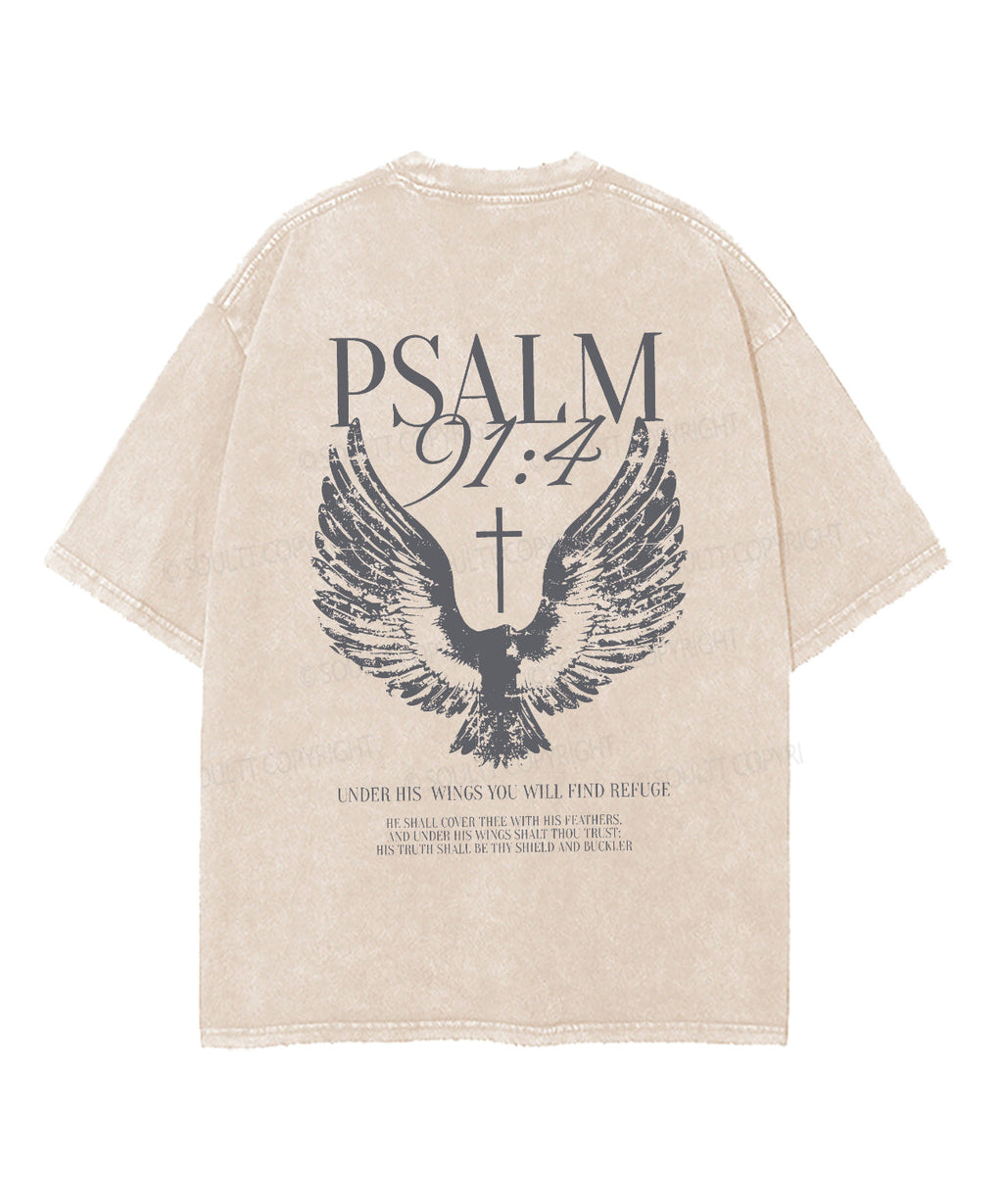Under His Wings Double Sided Unisex Washed Christian T-shirt Style002 Hoodie, Sweatshirt | CiraTrend.com (Image 2)
