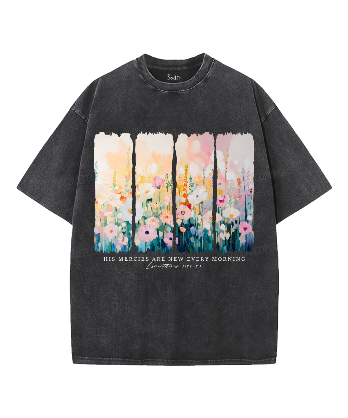 His Mercies Are New Every Morning Unisex Washed Christian T-shirt Style005 Hoodie, Sweatshirt | CiraTrend.com (Image 2)