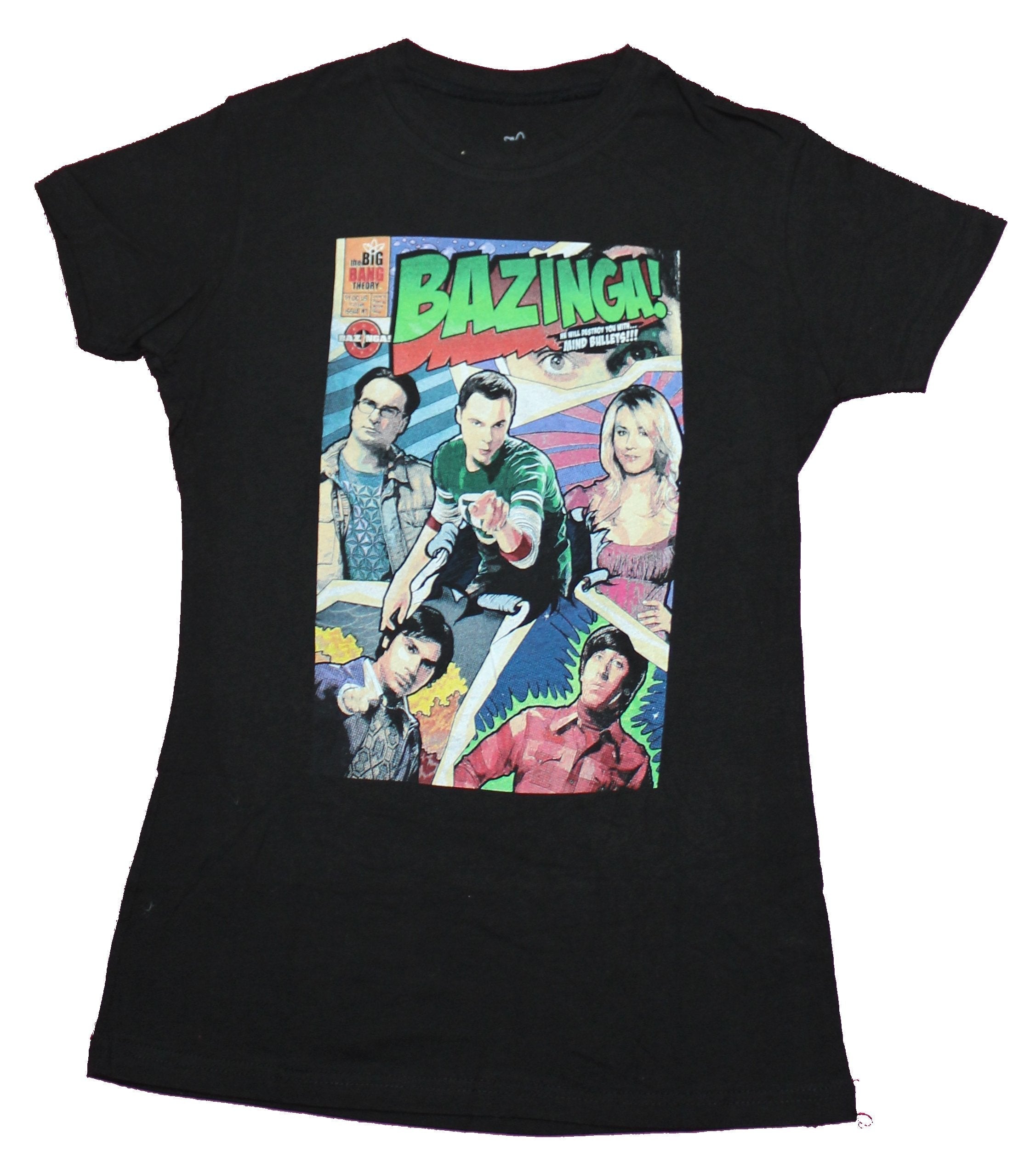 Big Bang Theory Juniors Bazinga Comics Cover Phot T-Shirts, Hoodie, Sweatshirt