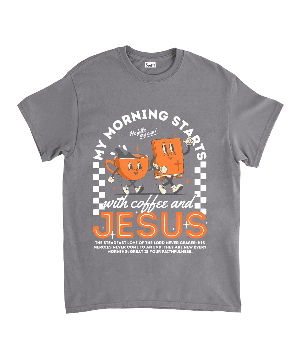 My Morning Stars With Coffee And Jesus Unisex Cotton Christian T-Shirt Hoodie, Sweatshirt | CiraTrend.com (Image 4)