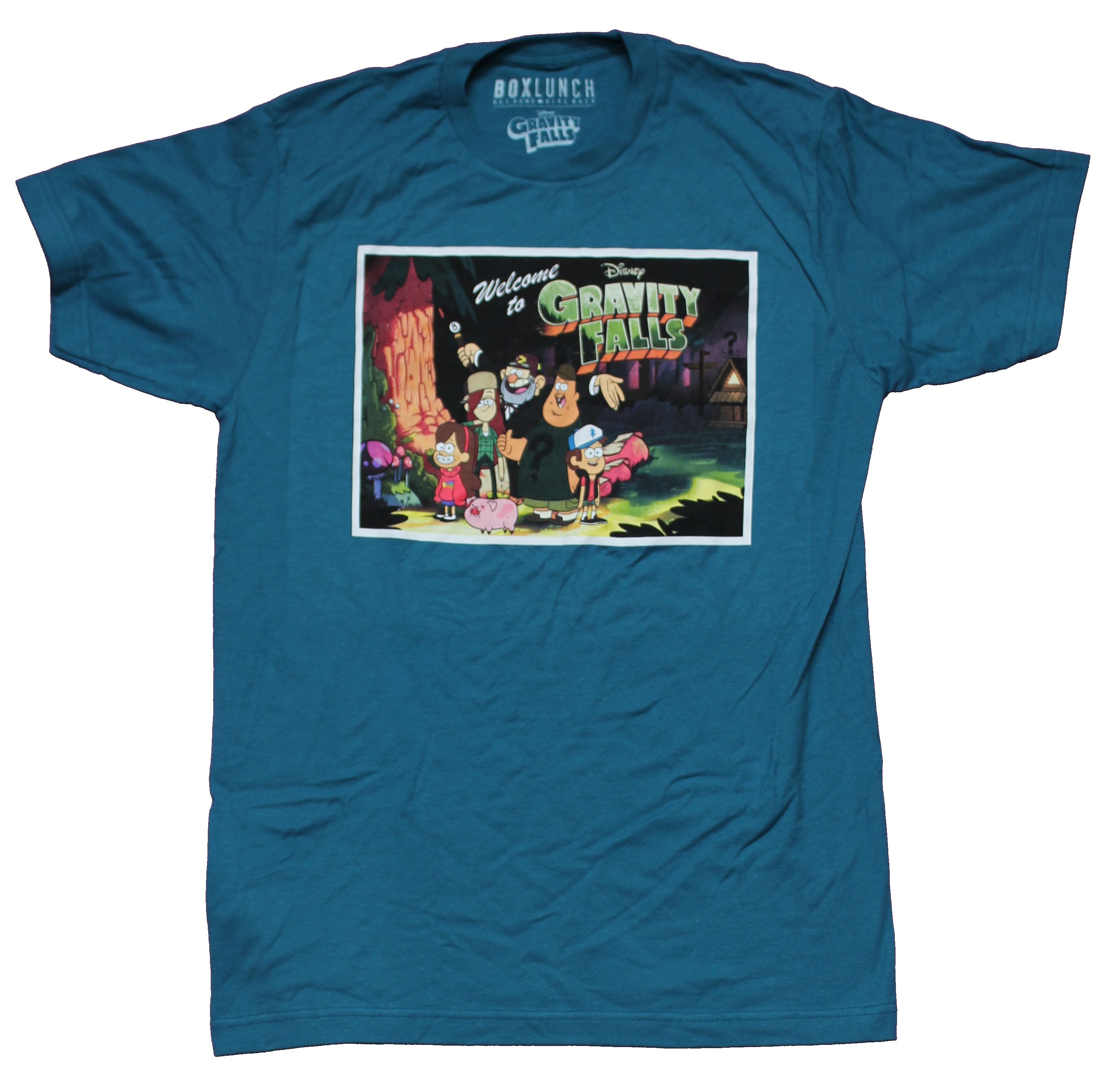 Gravity Falls Mens T-Shirt - Group Postcard Image Hoodie, Sweatshirt | CiraTrend.com