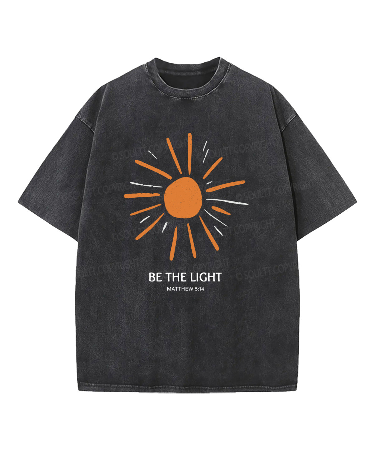Be The Light Washed Christian T-shirt Style008 Hoodie, Sweatshirt | CiraTrend.com (Image 1)