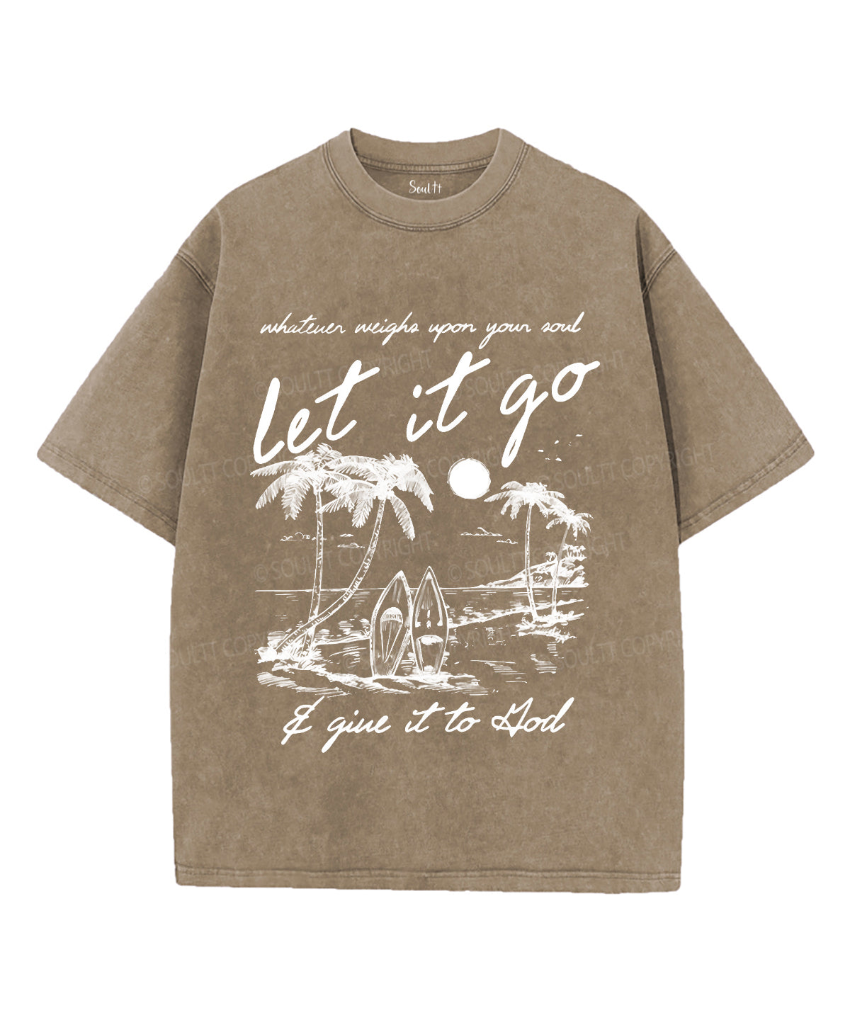 Let It Go Unisex Washed Christian T-shirt Hoodie, Sweatshirt | CiraTrend.com (Image 5)