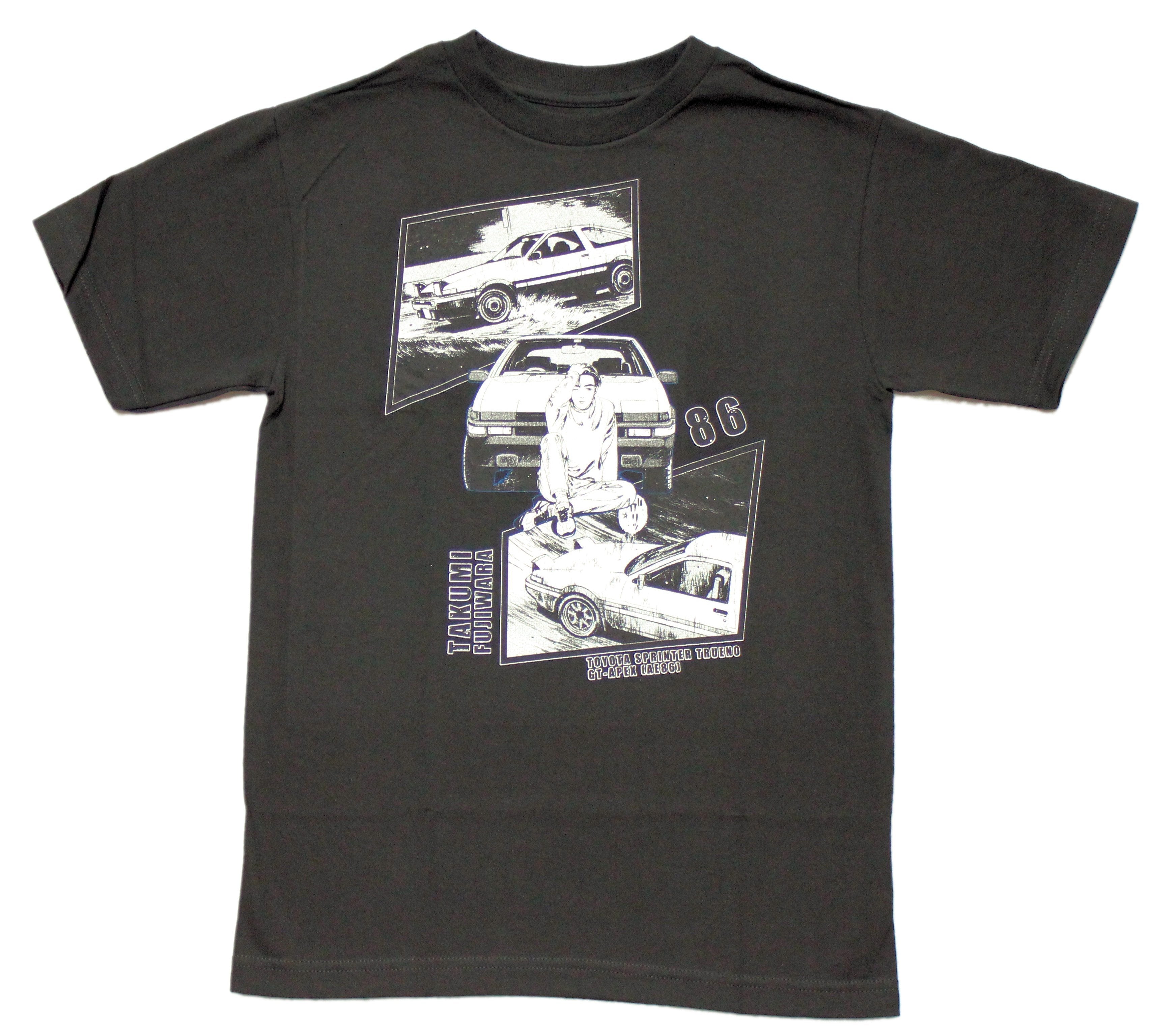 Initial D Mens T-Shirt Takumi Sitting In Front of Toyota Sprinter Trueno Hoodie, Sweatshirt | CiraTrend.com