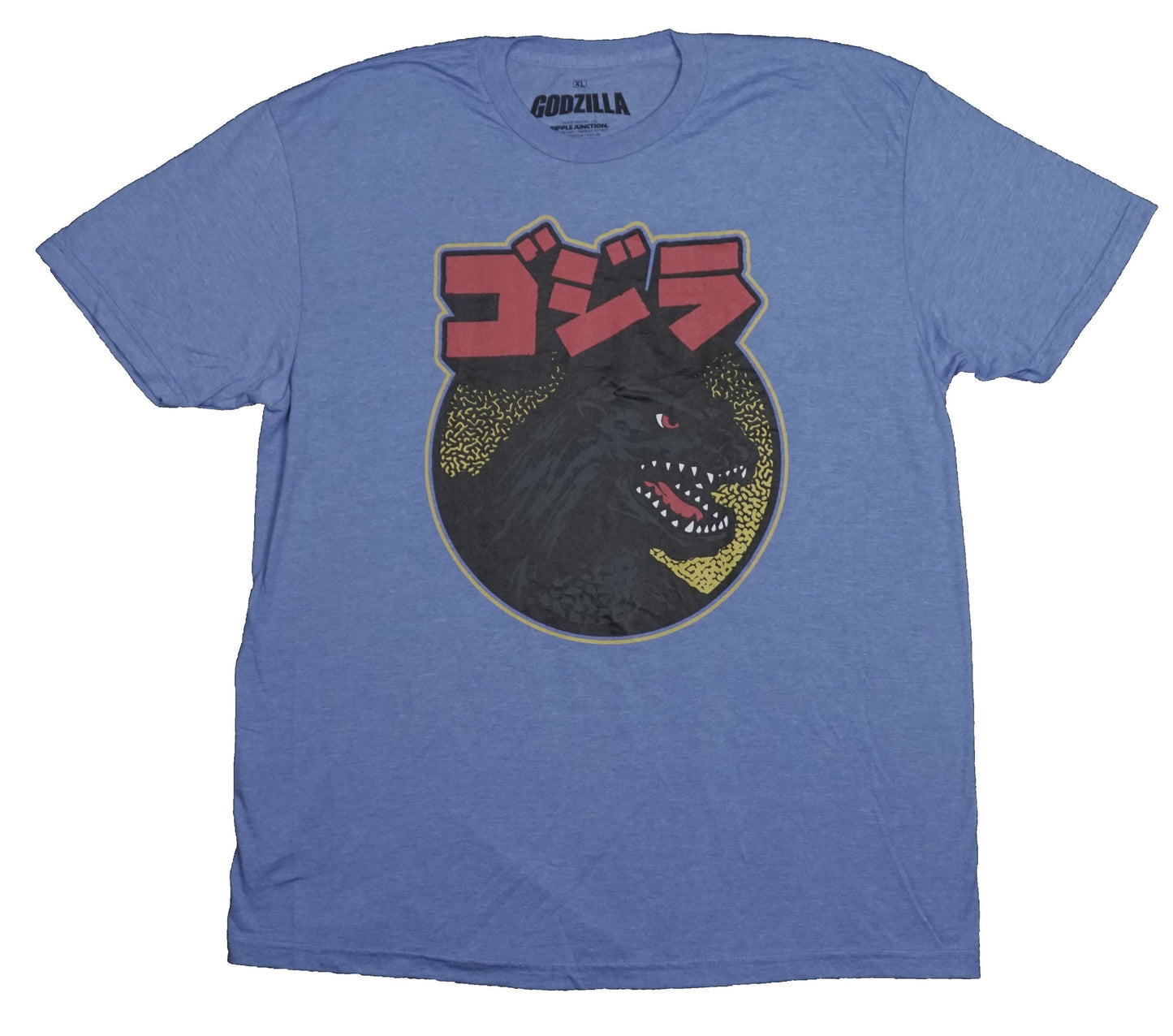 Godzilla Mens T-Shirt - Classic Retro Art Kanji King Circle Image