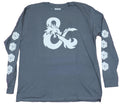 Dungeons & Dragons Long Sleeve Mens T-Shirt - Ampersand Logo Die Sleeves Hoodie, Sweatshirt | CiraTrend.com